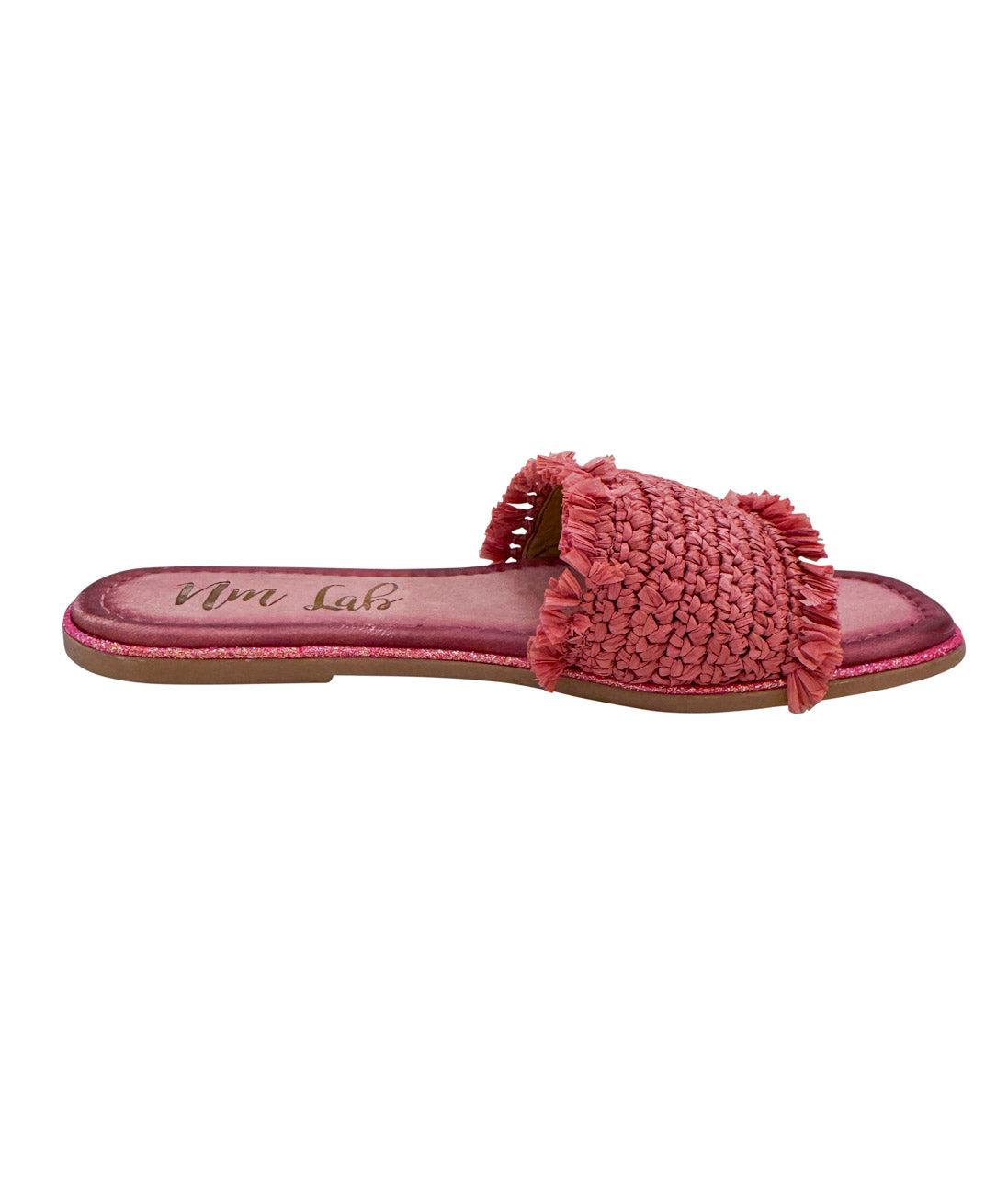 Juana Woven Sandals in Pink Product Image