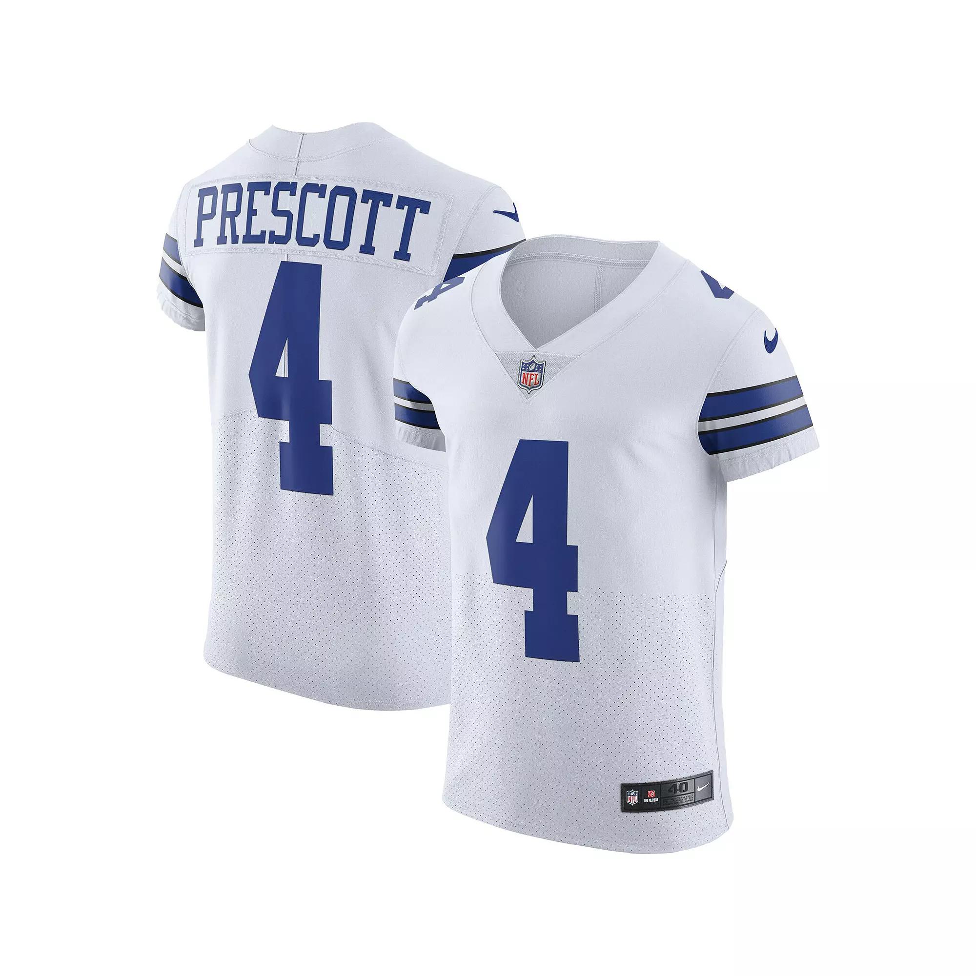 Men's Nike Dak Prescott White Dallas Cowboys Vapor Elite Player Jersey,  Product Image