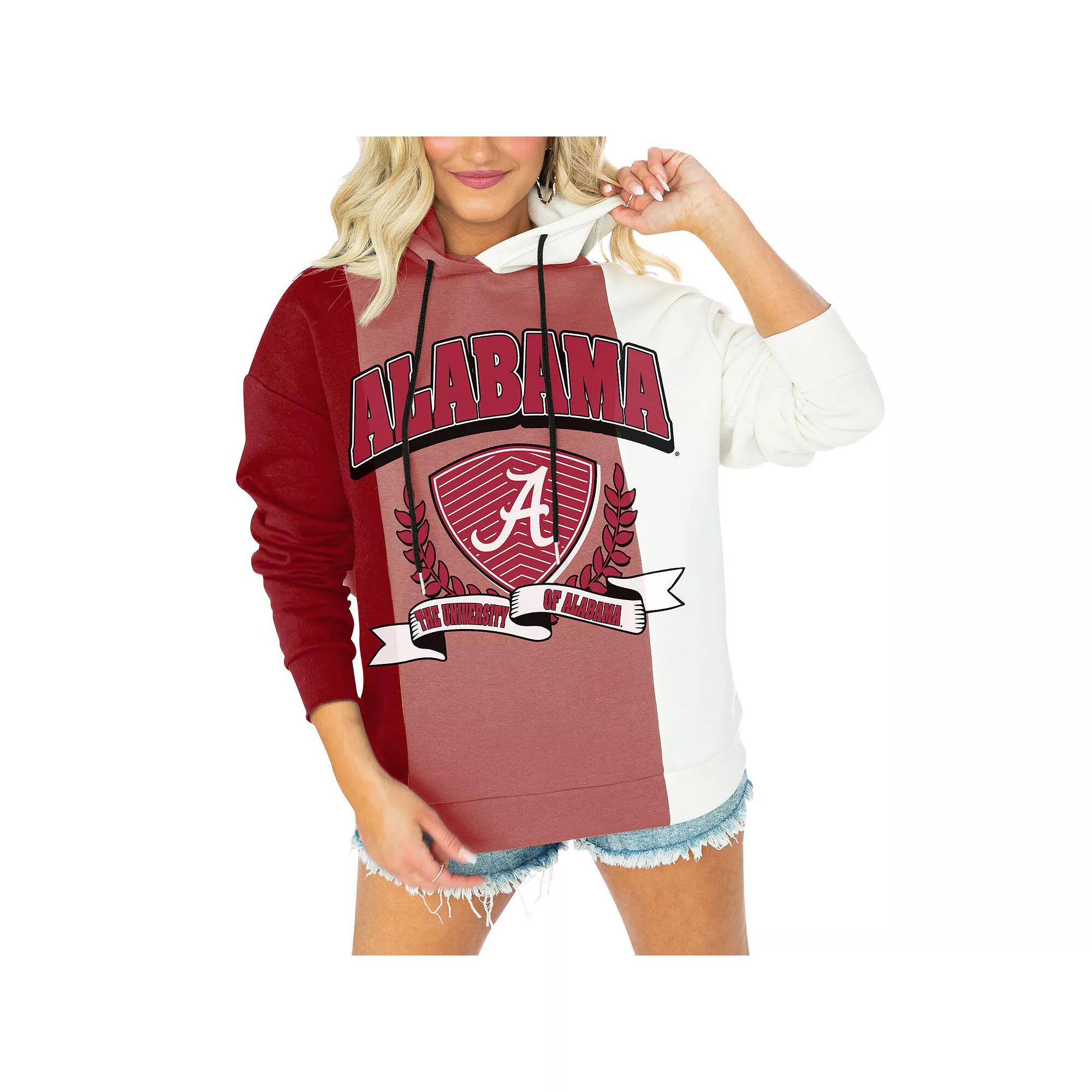 Women's Gameday Couture Crimson Alabama Crimson Tide Hall of Fame Colorblock Pullover Hoodie, Size: Medium, Red Product Image