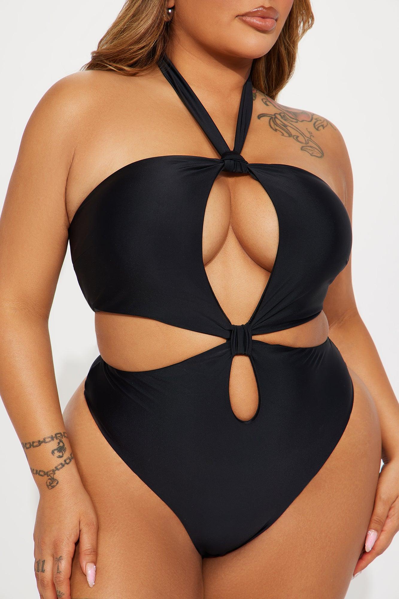 Elaine Cutout 1 Piece Swimsuit - Black Product Image