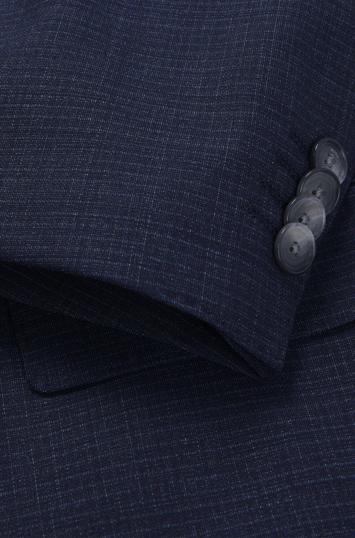 BOSS - Regular-fit three-piece suit in stretch wool - Dark Blue Product Image