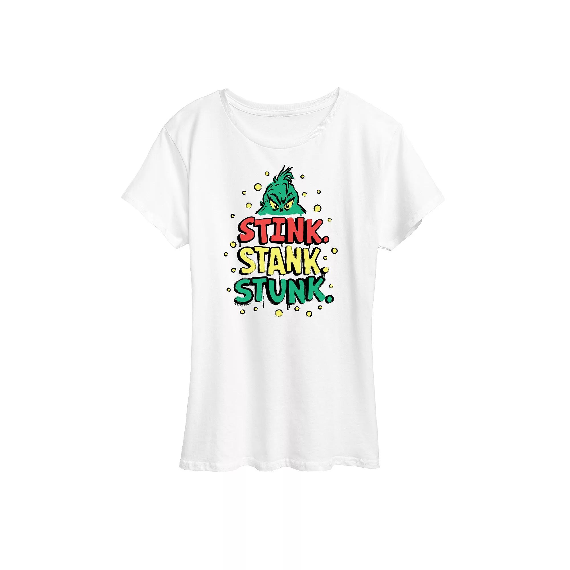 Women's Dr. Seuss The Grinch Stink Stank Stunk Graphic Tee, Girl's,  Product Image