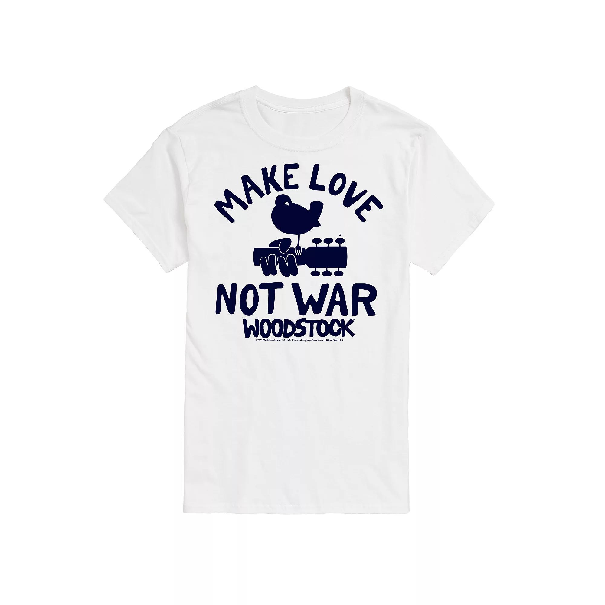 Men's Woodstock Make Love Not War Graphic Tee,  Product Image
