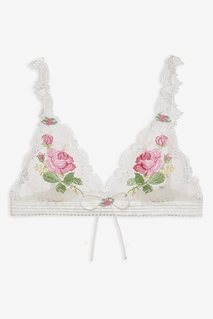 Heirloom Rose Bralette — White Product Image