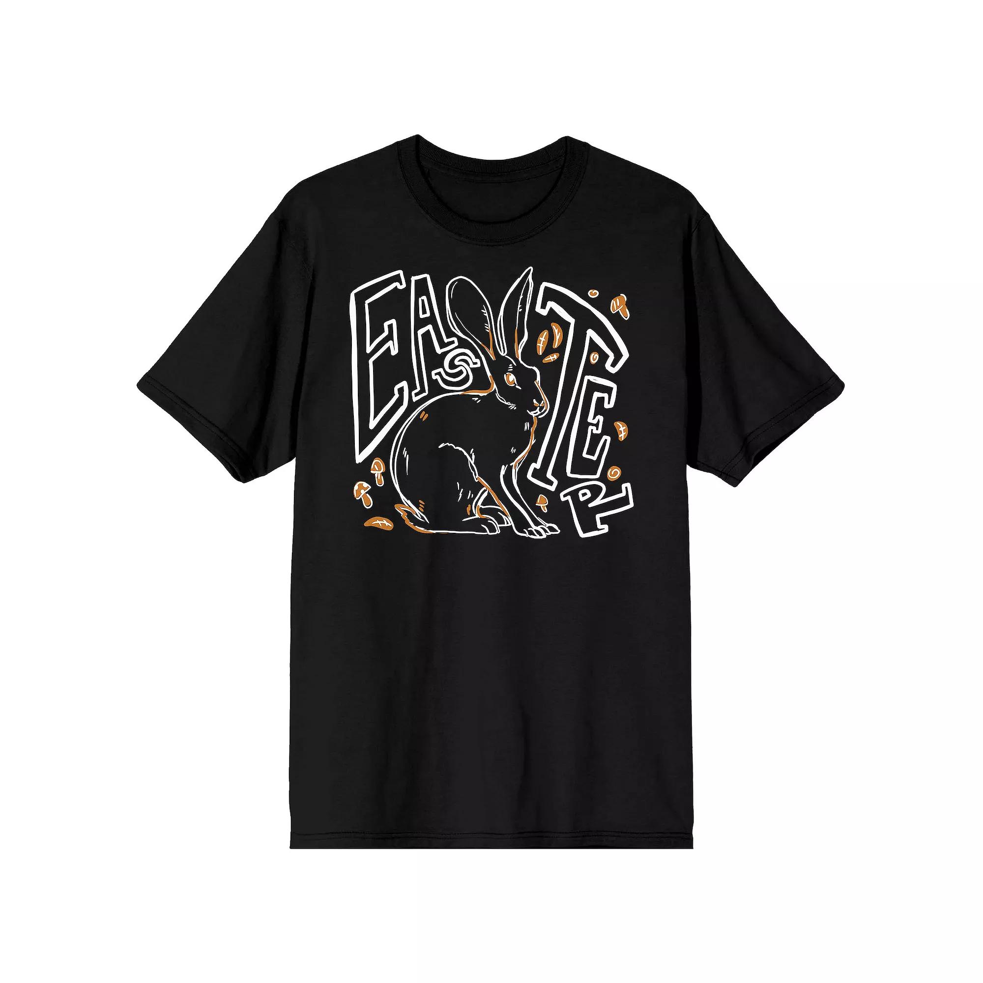 Men's Easter Bunny Outline Graphic Tee,  Product Image