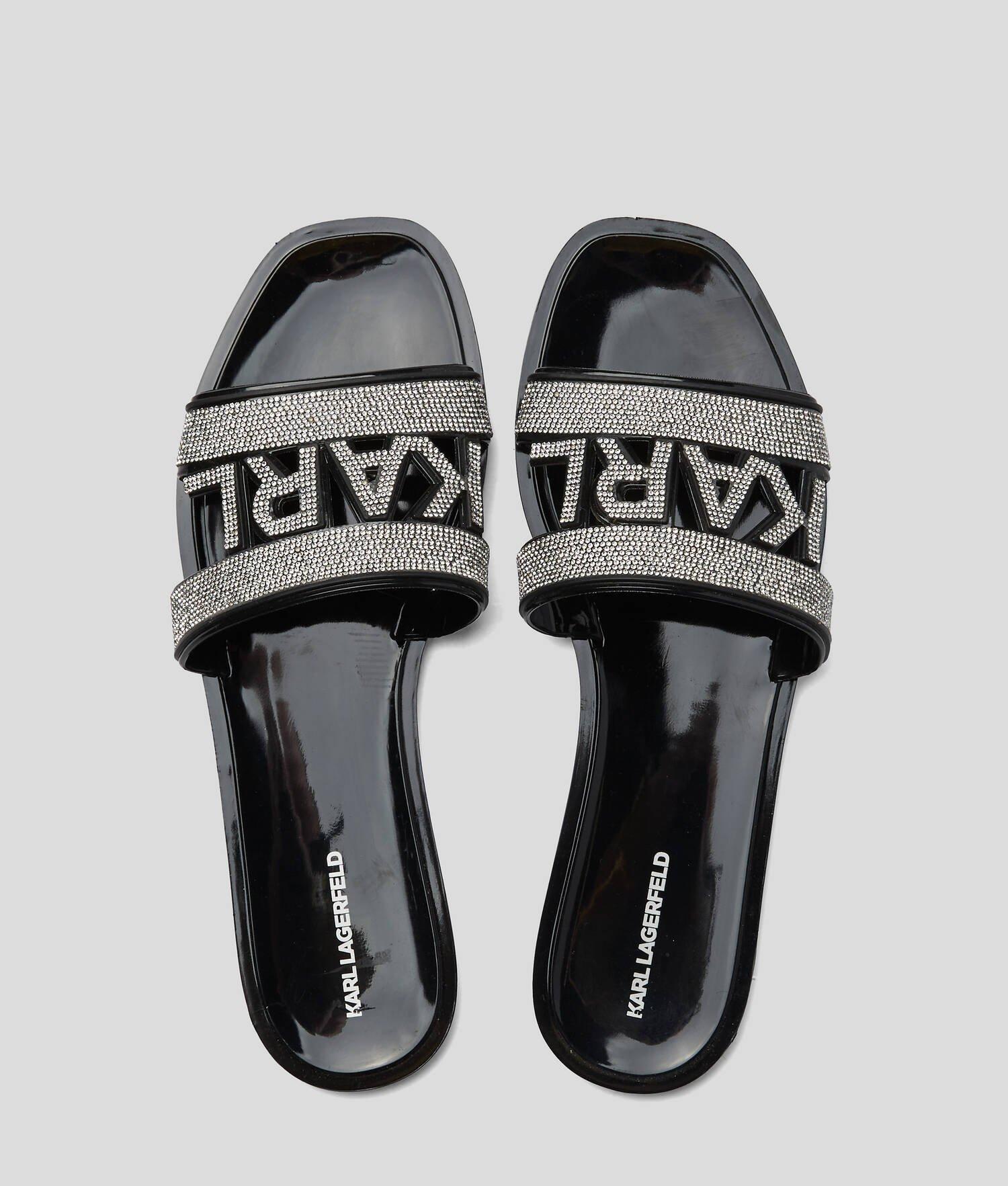 JELLY RHINESTONE SANDALS Product Image