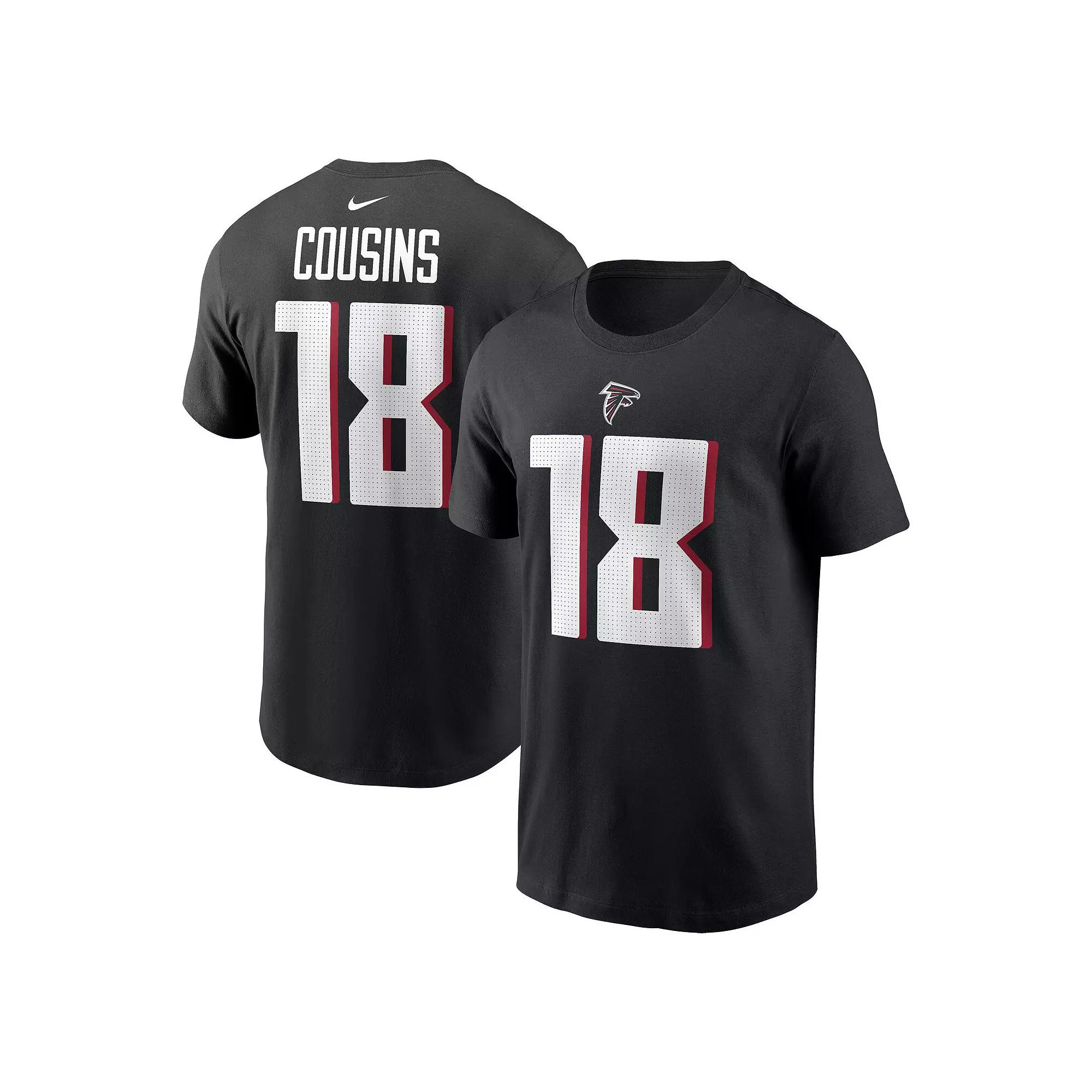 Men's Nike Kirk Cousins Black Atlanta Falcons Player Name & Number T-Shirt,  Product Image