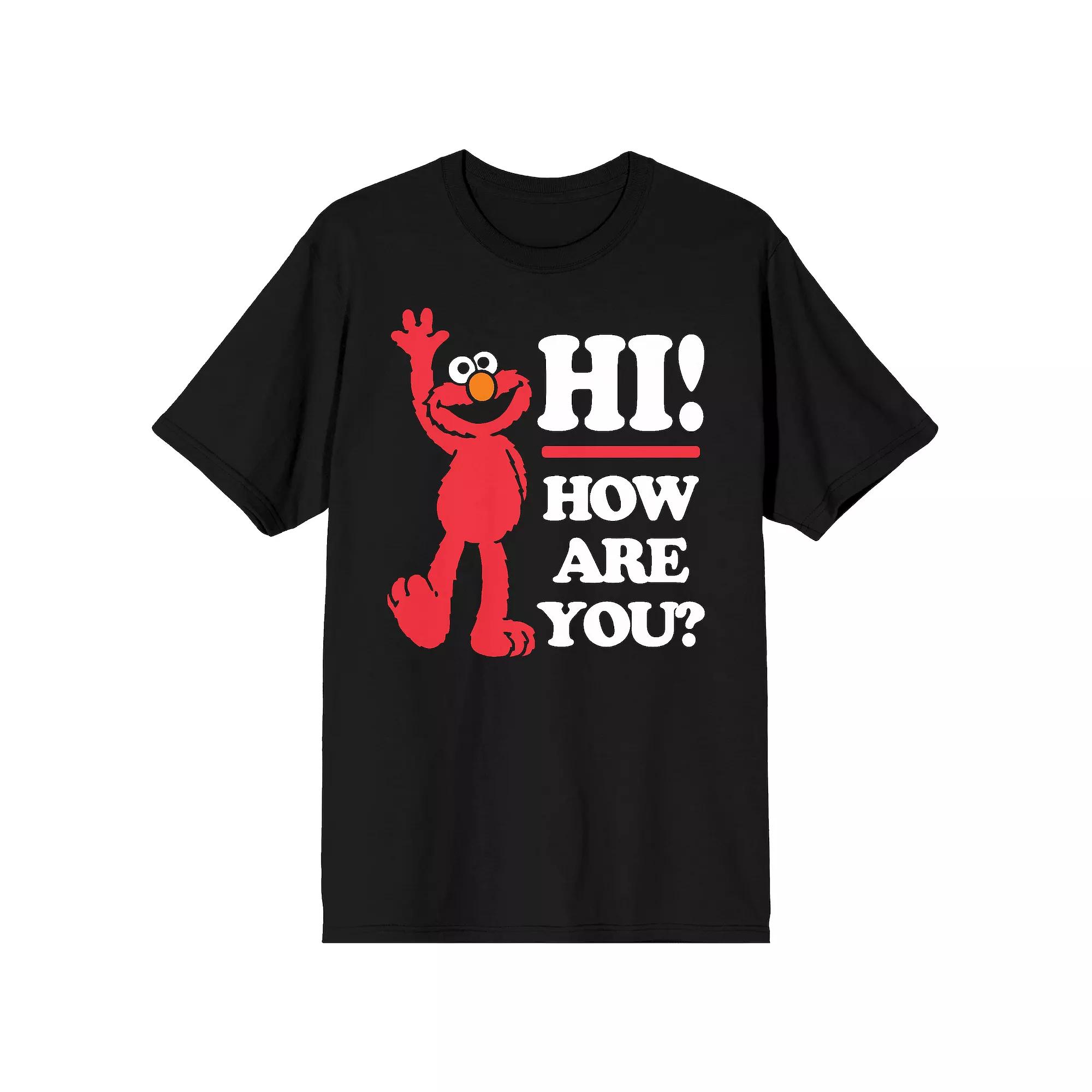 Men's Sesame Street Elmo Hi How Are You Tee,  Product Image