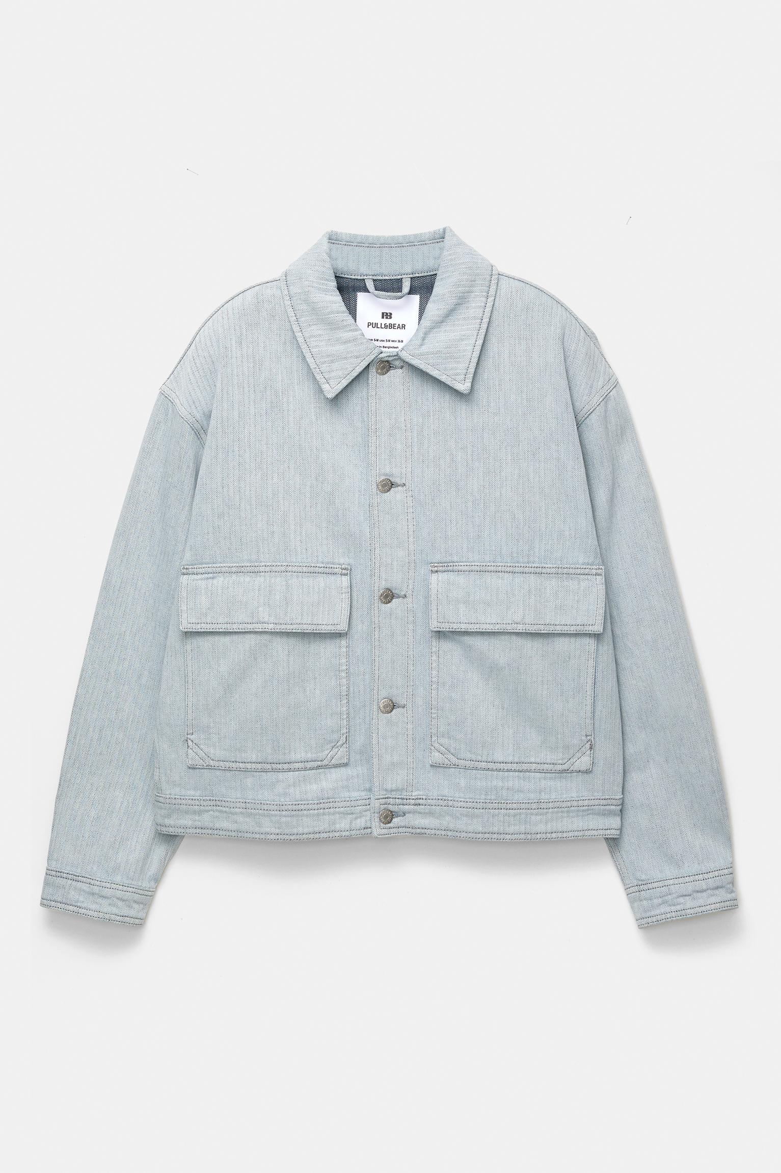 Denim jacket with pockets Product Image