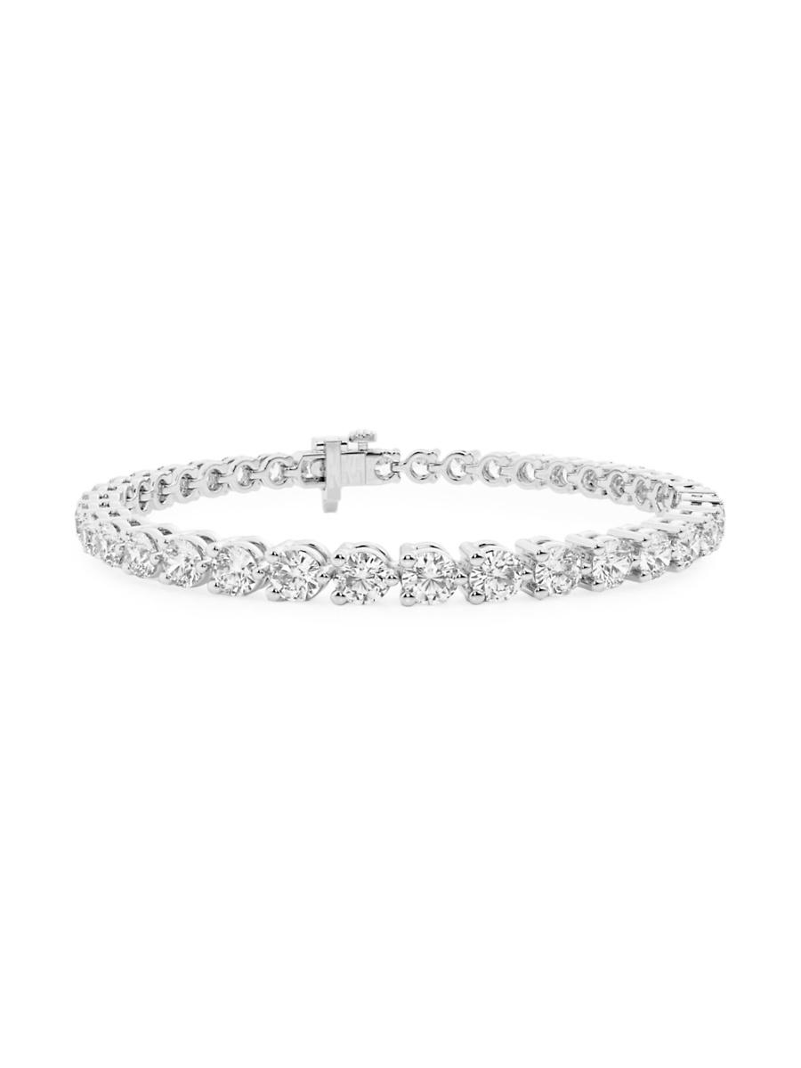 Womens Platinum & Round Lab-Grown Diamond 3-Prong Tennis Bracelet/1.00-10.00 TCW Product Image
