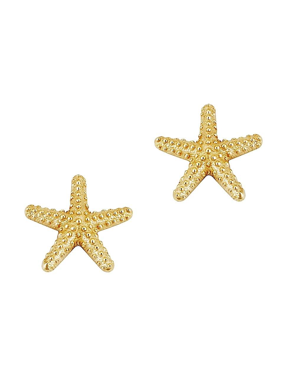 Womens 14K Yellow Gold Starfish Studs Product Image