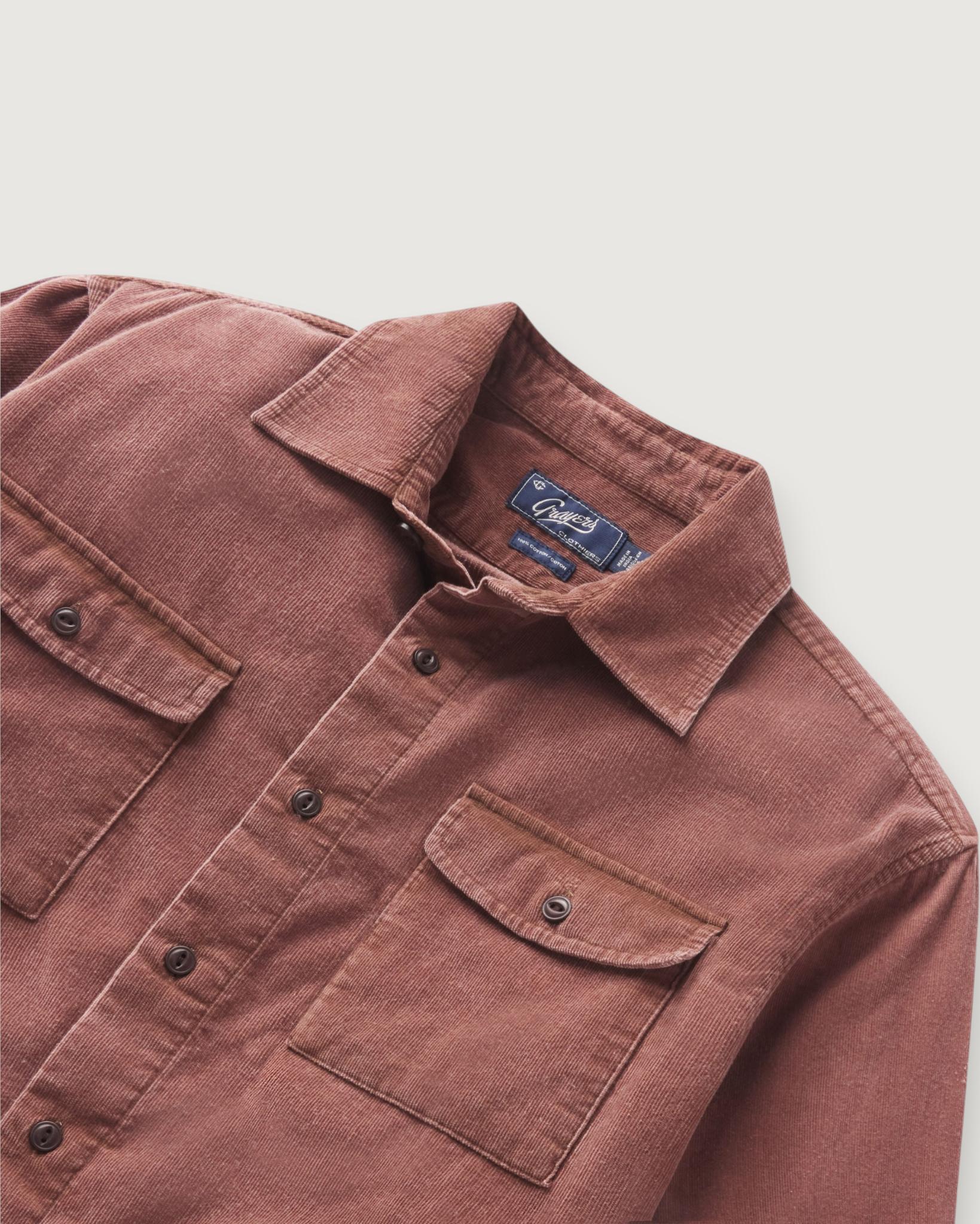 Jeremiah Vintage Garment Dyed Shirt - Root Beer Product Image