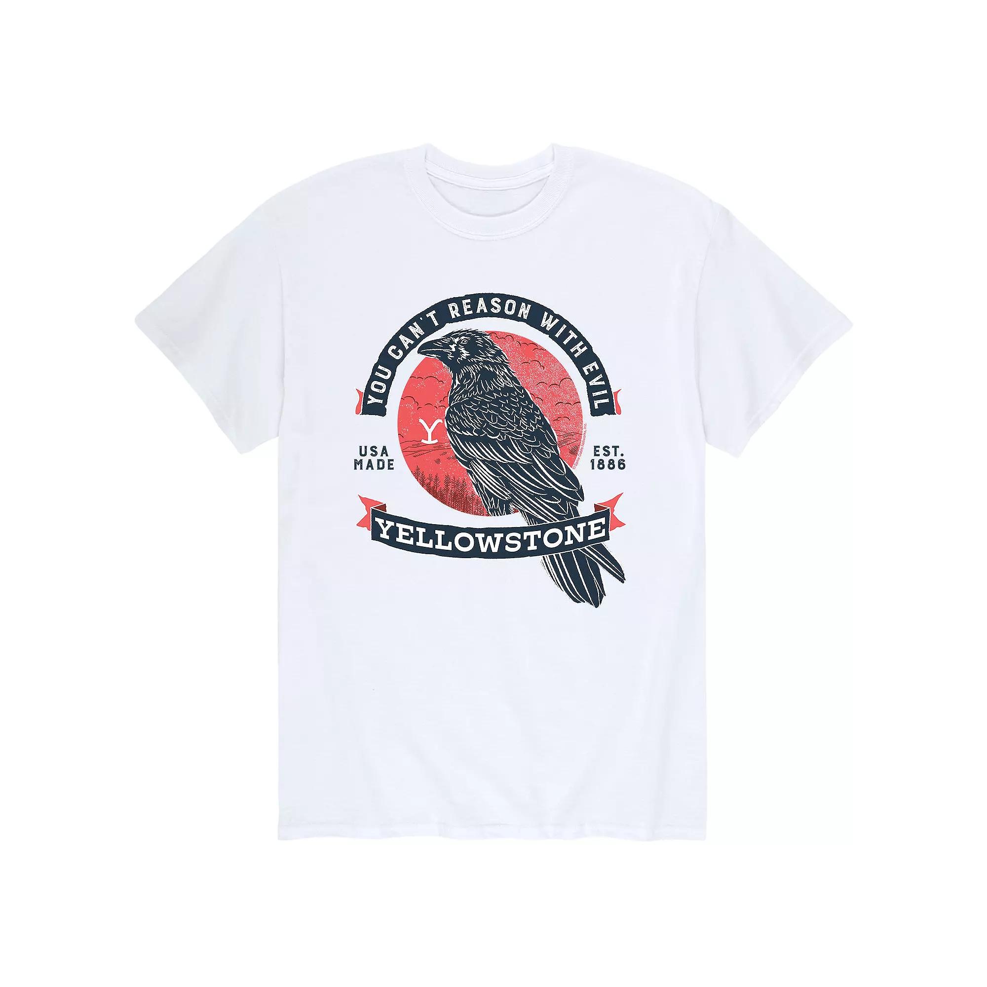 Men's Yellowstone "You Can't Reason With Evil" Crow Tee,  Product Image