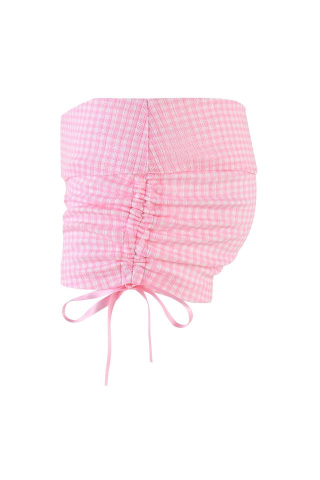 MIA SHORT - PINK : PINK GINGHAM Product Image