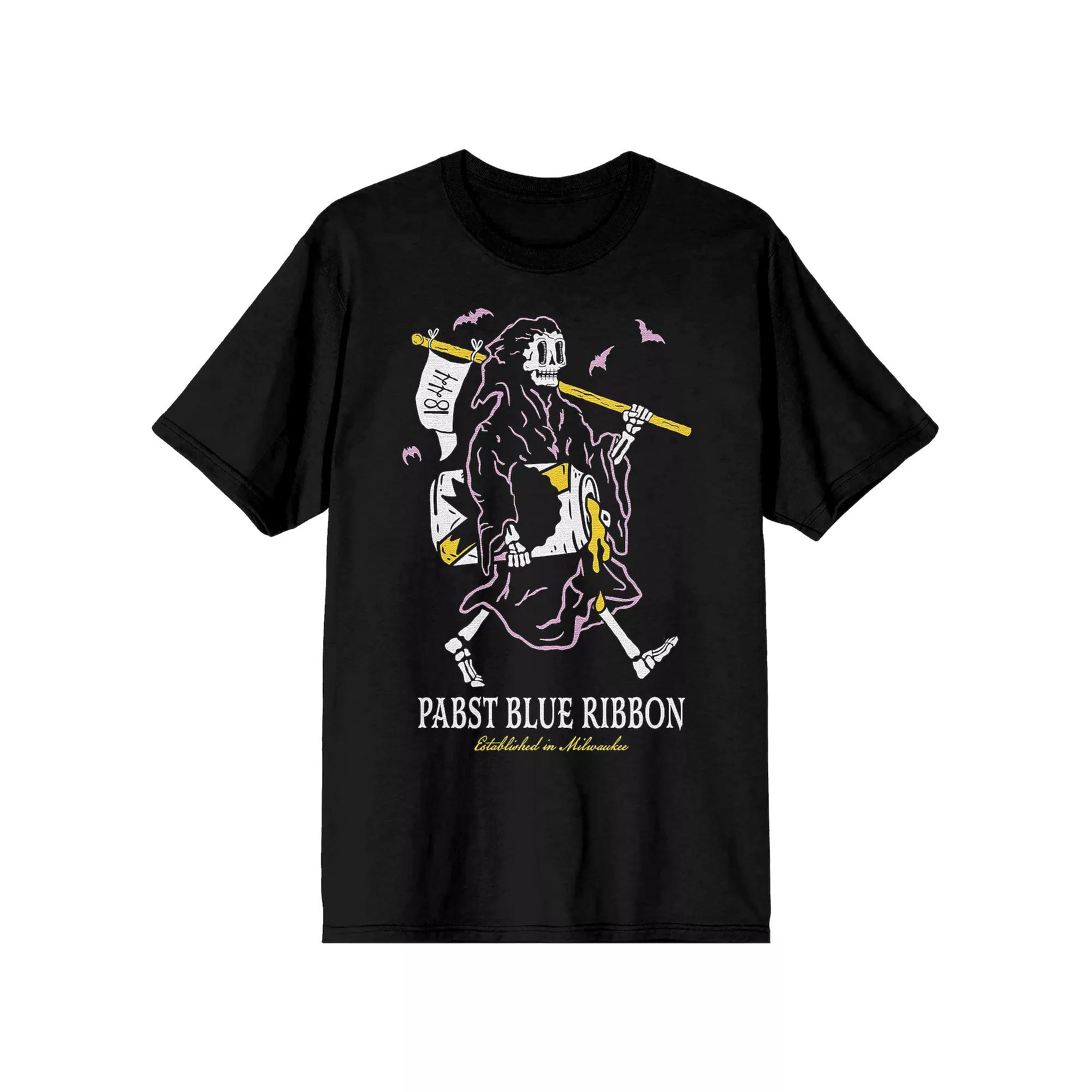 Men's Pabst Blue Ribbon Reaper Graphic Tee, Size: XXL, Black Product Image