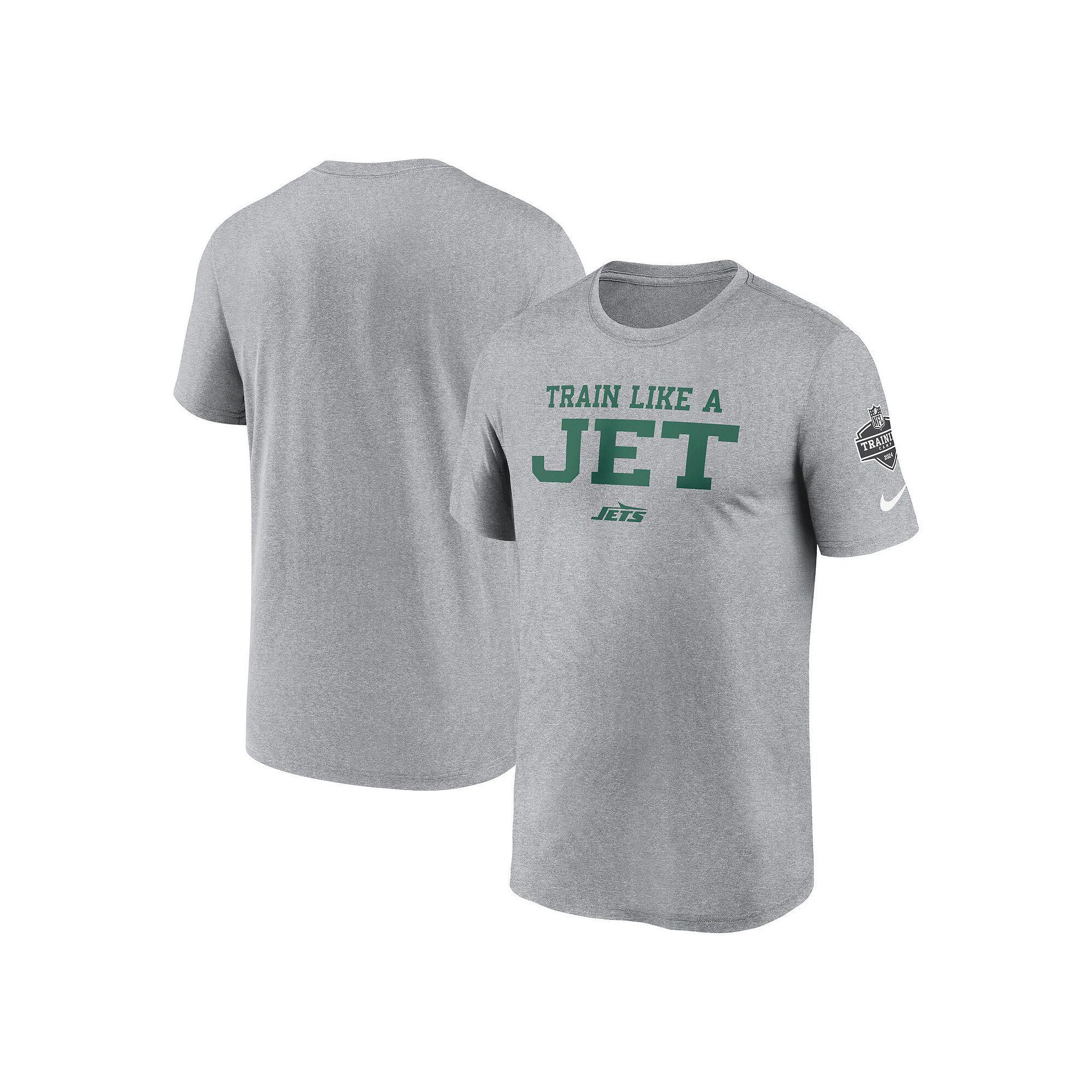 Men's Nike Heather Gray New York Jets 2024 NFL Training Camp Legend Performance T-Shirt,  Product Image