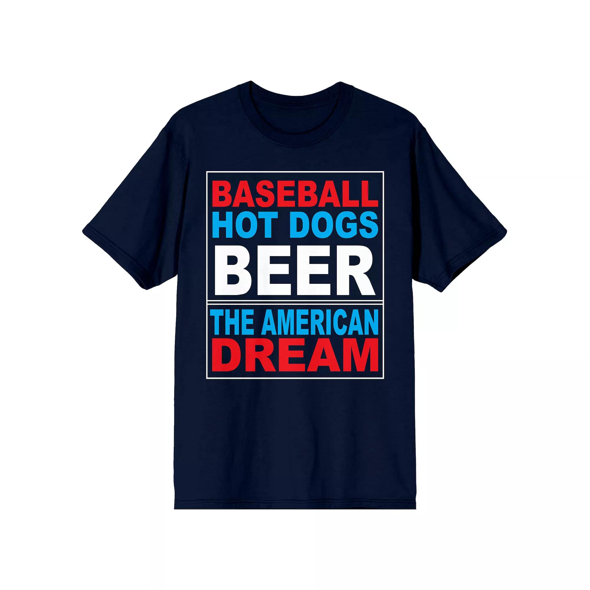 Men's Americana Baseball Hot Dogs Graphic Tee,  Product Image