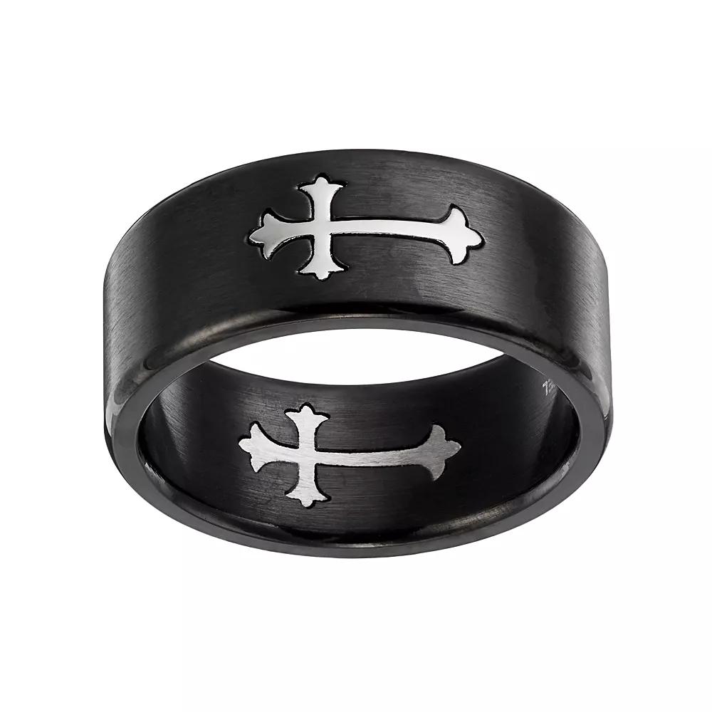Gold LLC Men's Stainless Steel Cross Ring,  Product Image