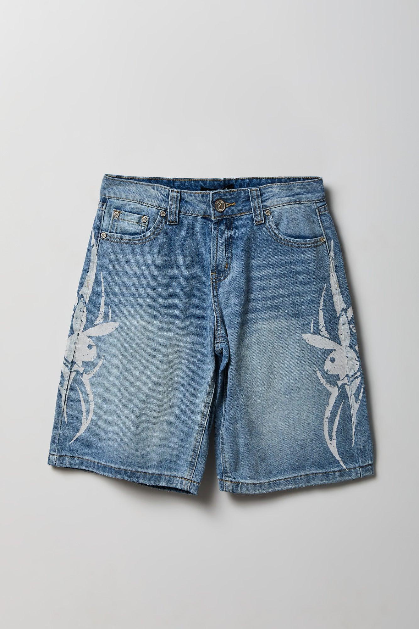 Playboy Print Low Rise Jort Female Product Image