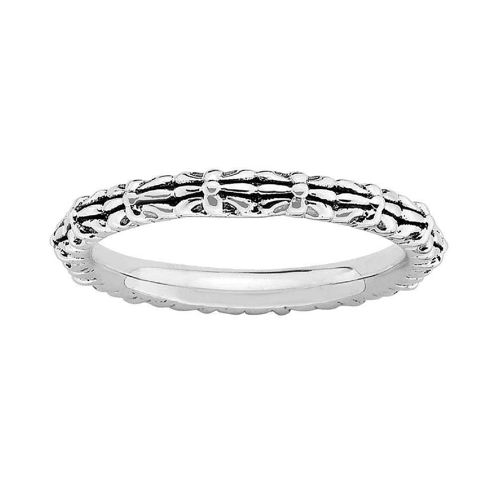 Stacks & Stones Sterling Silver Fleur-de-Lis Flower Stack Ring, Women's, Size: 10 Product Image