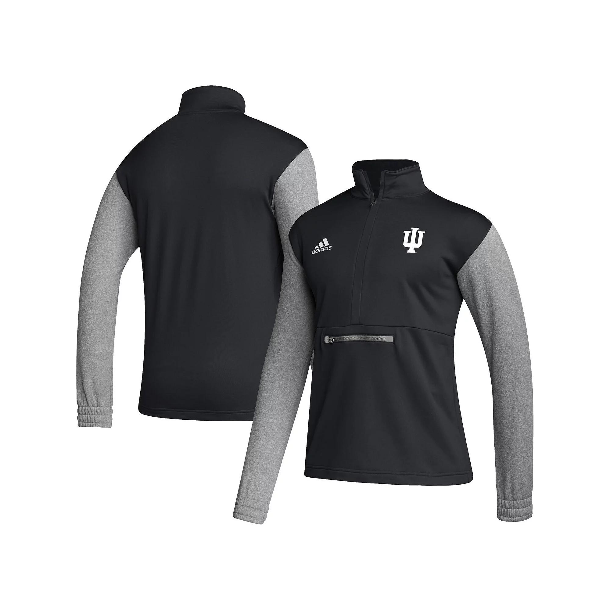 Men's adidas Black Miami Hurricanes Team Issue AEROREADY Quarter-Zip Jacket,  Product Image