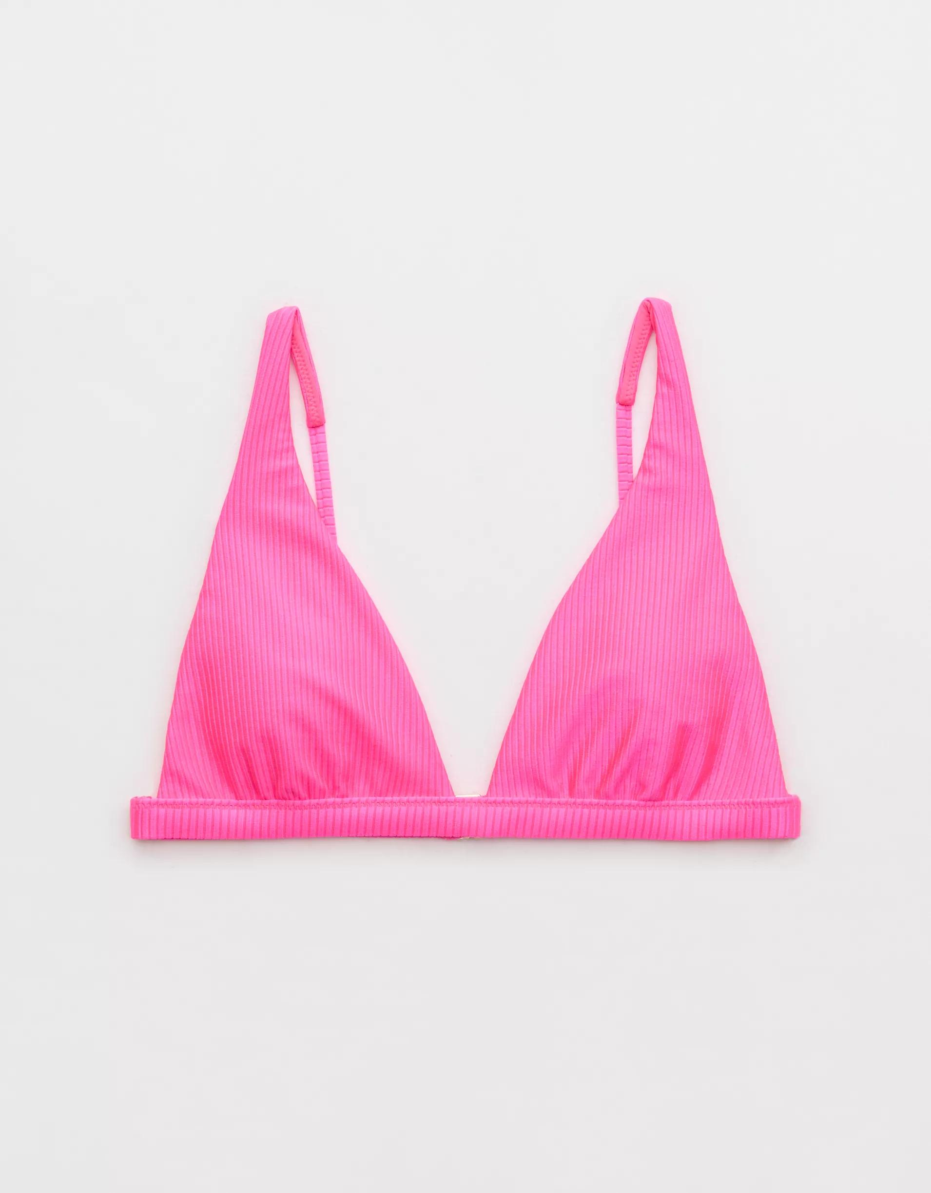 Aerie Shine Rib Plunge Bikini Top Product Image