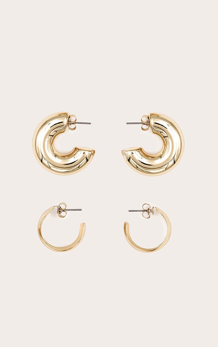 Gold Chubby Hoop Multipack Product Image