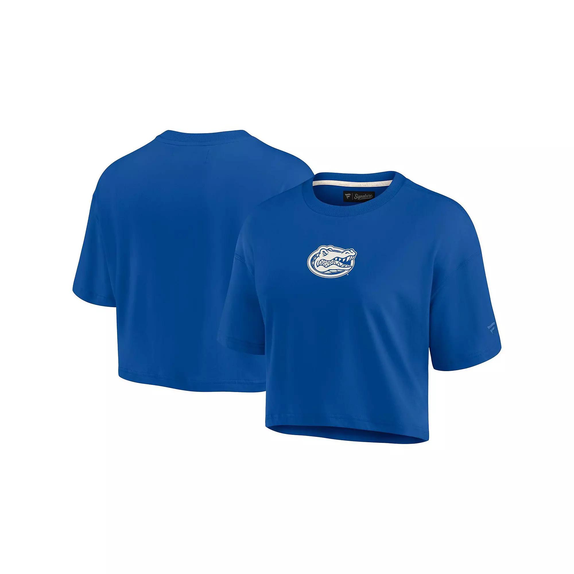 Women's Fanatics Signature Royal Florida Gators Super Soft Boxy Cropped T-Shirt,  Product Image