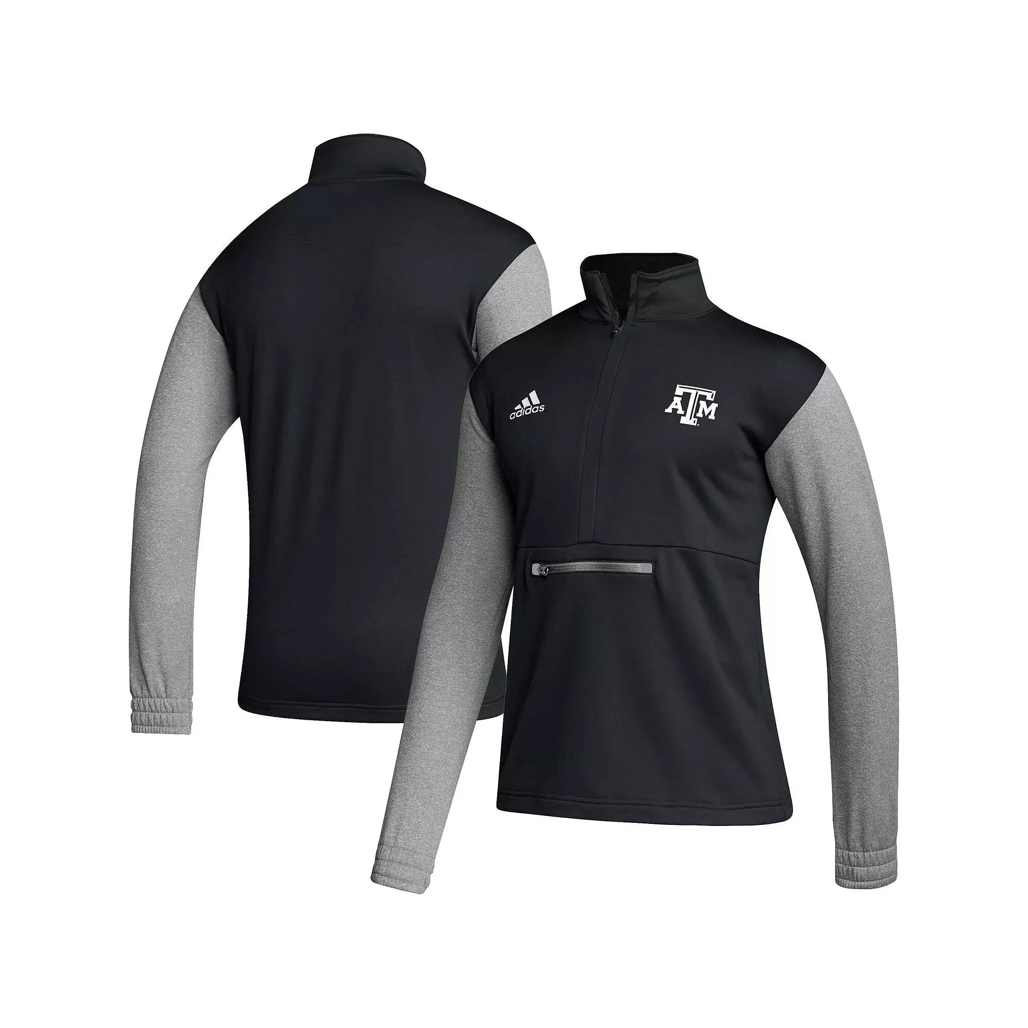 Men's adidas Black Texas A&M Aggies Team Issue AEROREADY Quarter-Zip Jacket,  Product Image