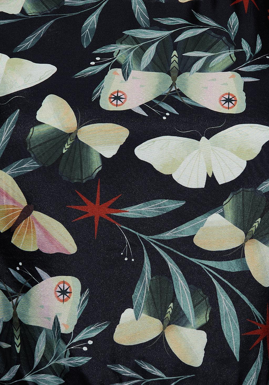 Mariposa Puff Sleeve Organza Mini Dress Product Image