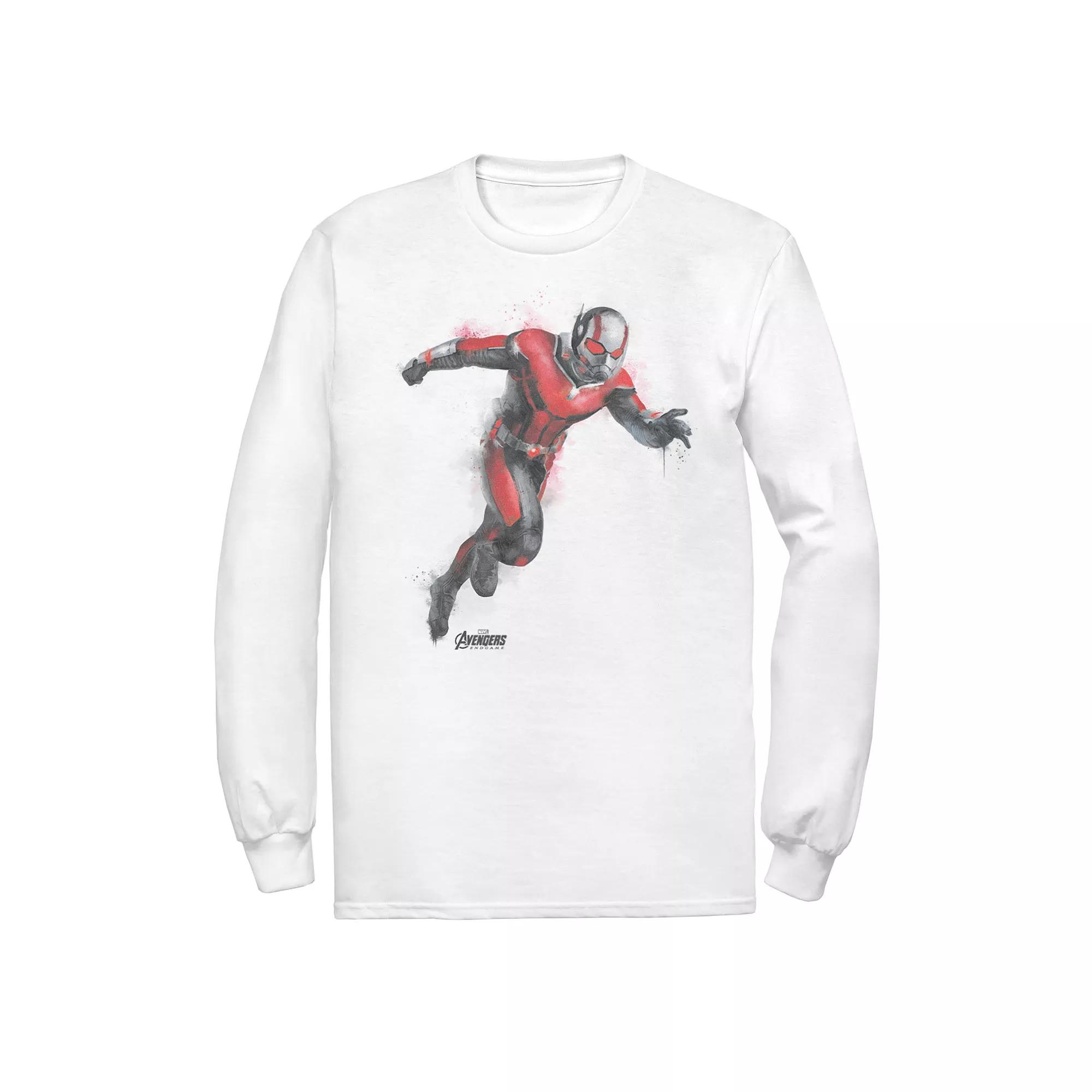 Men's Marvel Ant-Man Spray Paint Action Pose Long Sleeve Graphic Tee,  Product Image