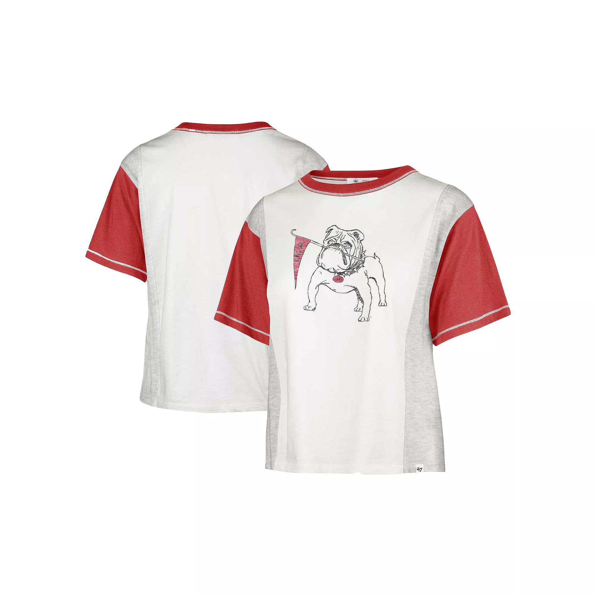 Women's '47 White Georgia Bulldogs Vault Premier Tilda T-Shirt, Size: Medium Product Image