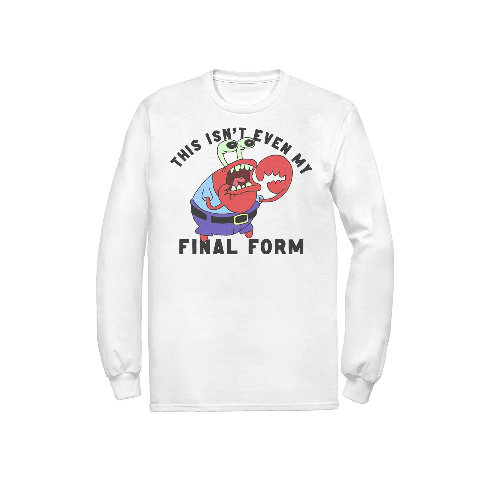 Men's SpongeBob SquarePants Mr. Krabs Isn't Even My Final Form Tee, Size: Small, White Product Image