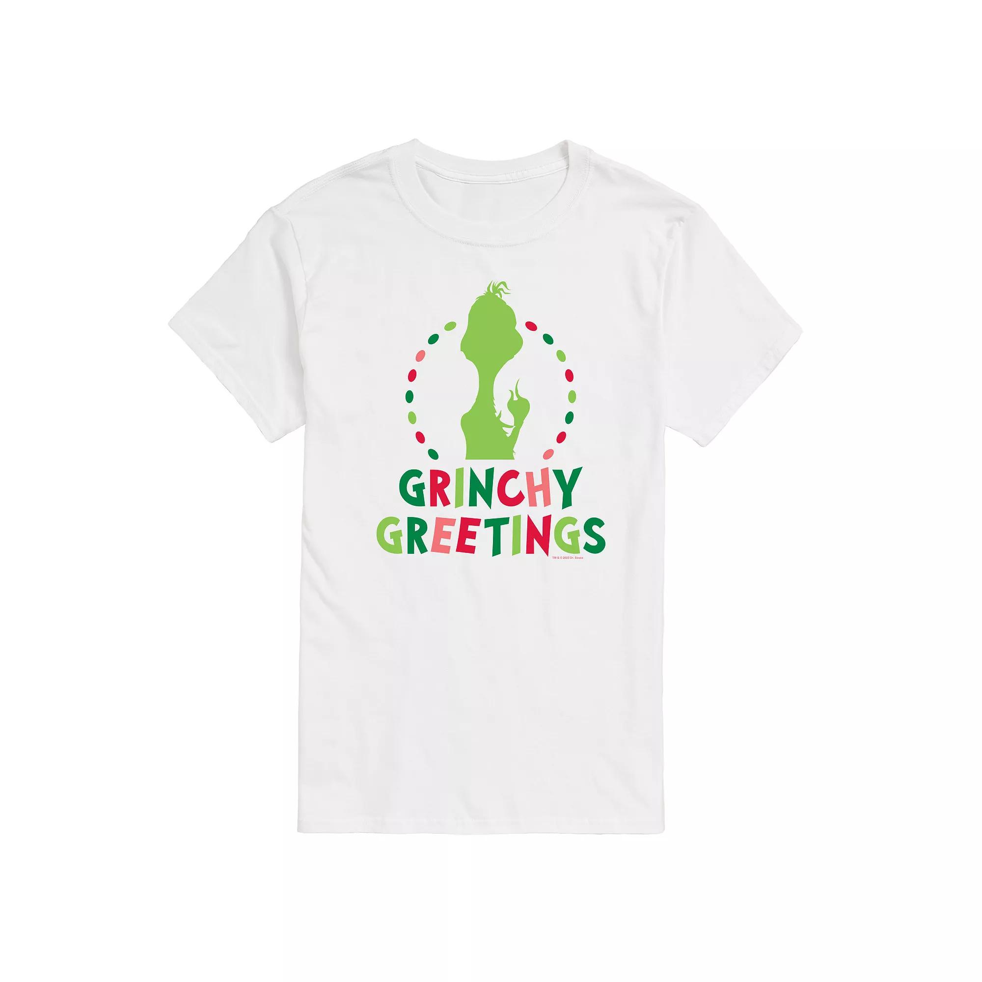 Men's Dr. Seuss The Grinch Grinchy Greetings Graphic Tee,  Product Image