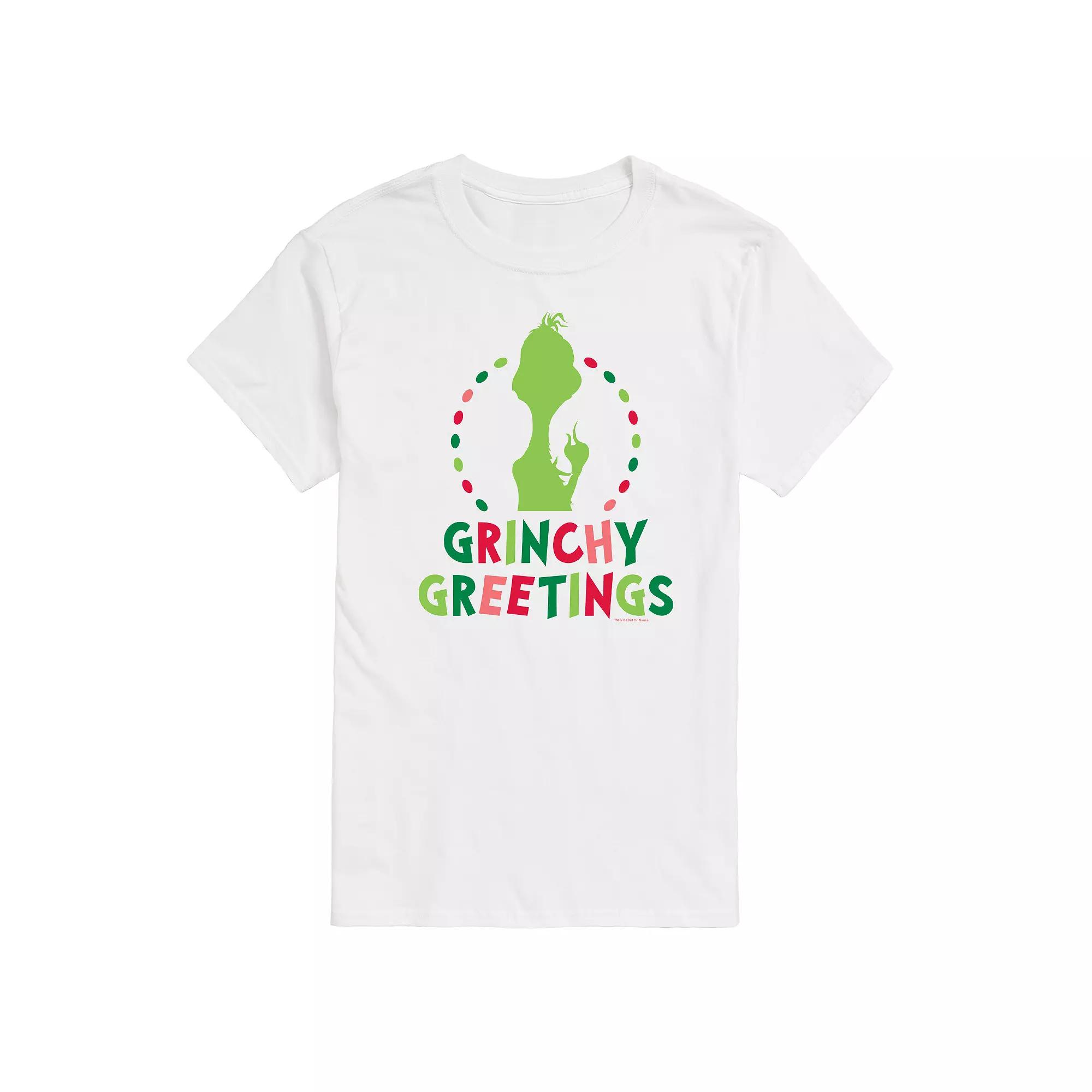Men's Dr. Seuss The Grinch Grinchy Greetings Graphic Tee,  Product Image