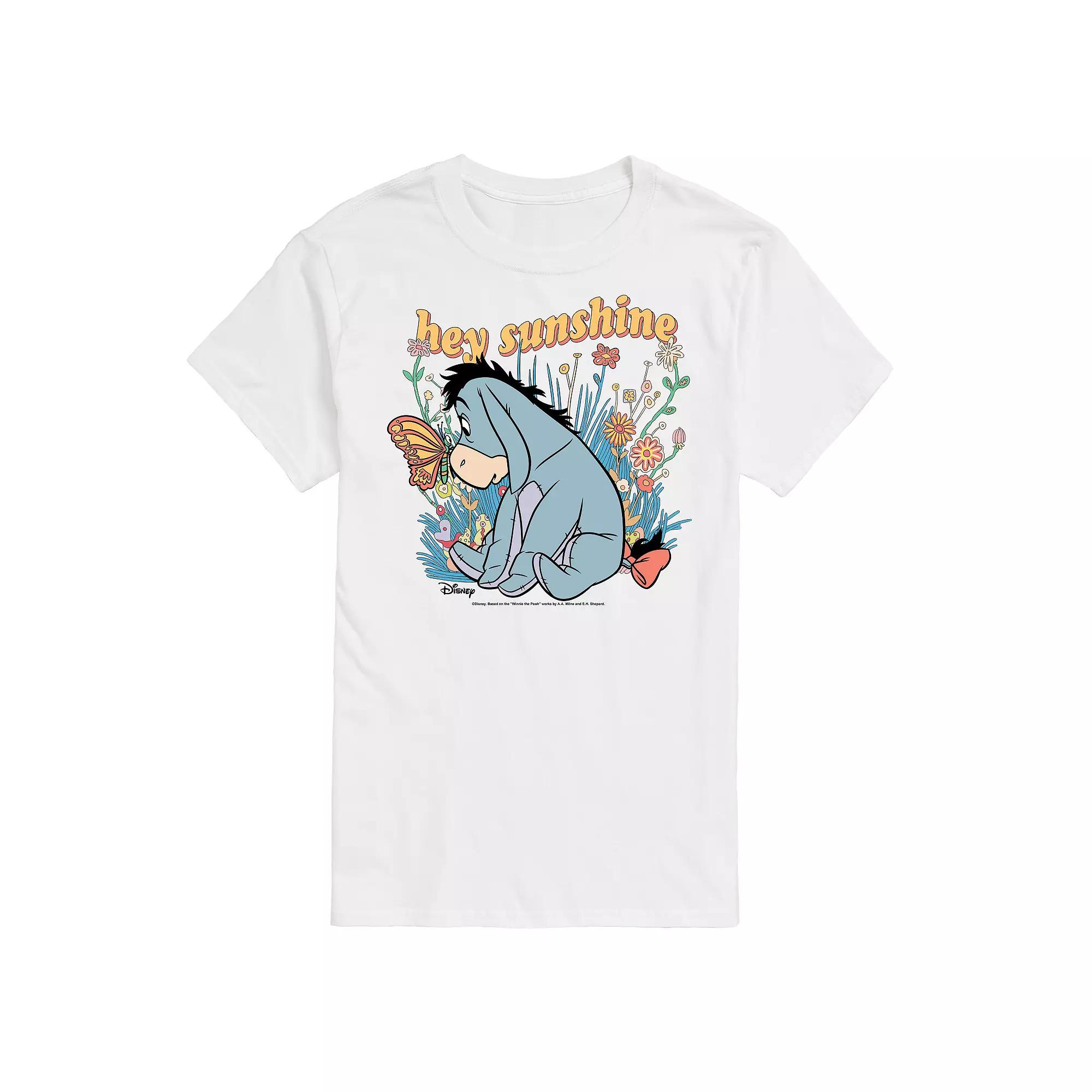Disney's Winnie the Pooh Big & Tall Butterfly Flowers Graphic Tee, Men's,  Product Image