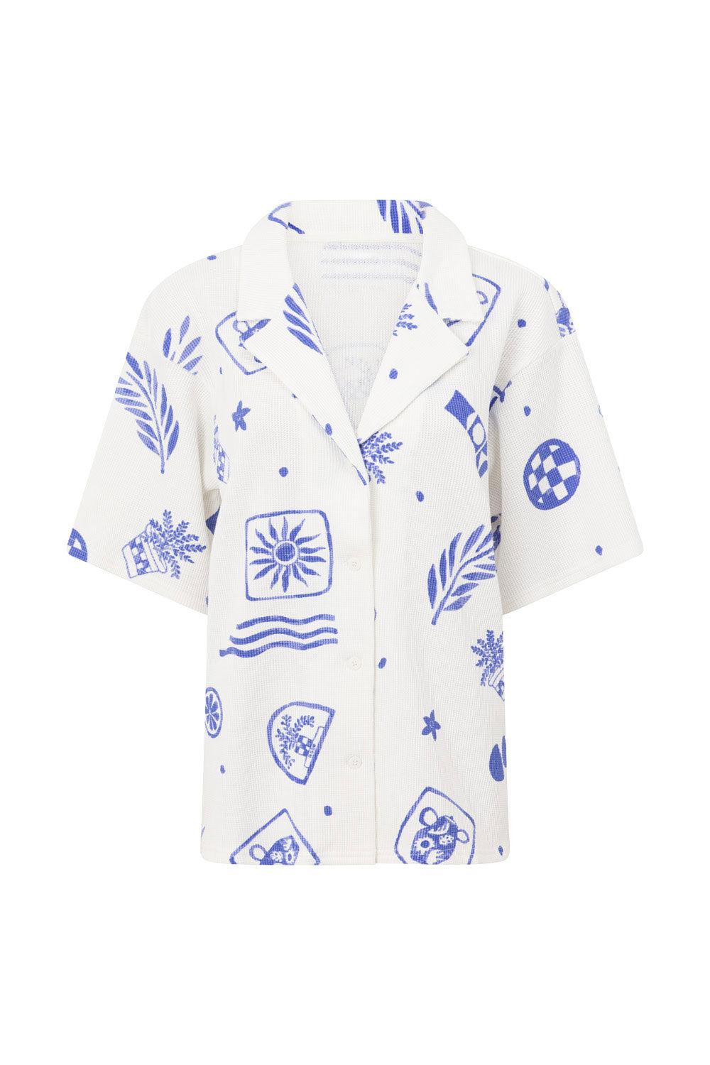 Anika Top - Artefacts Blue Product Image