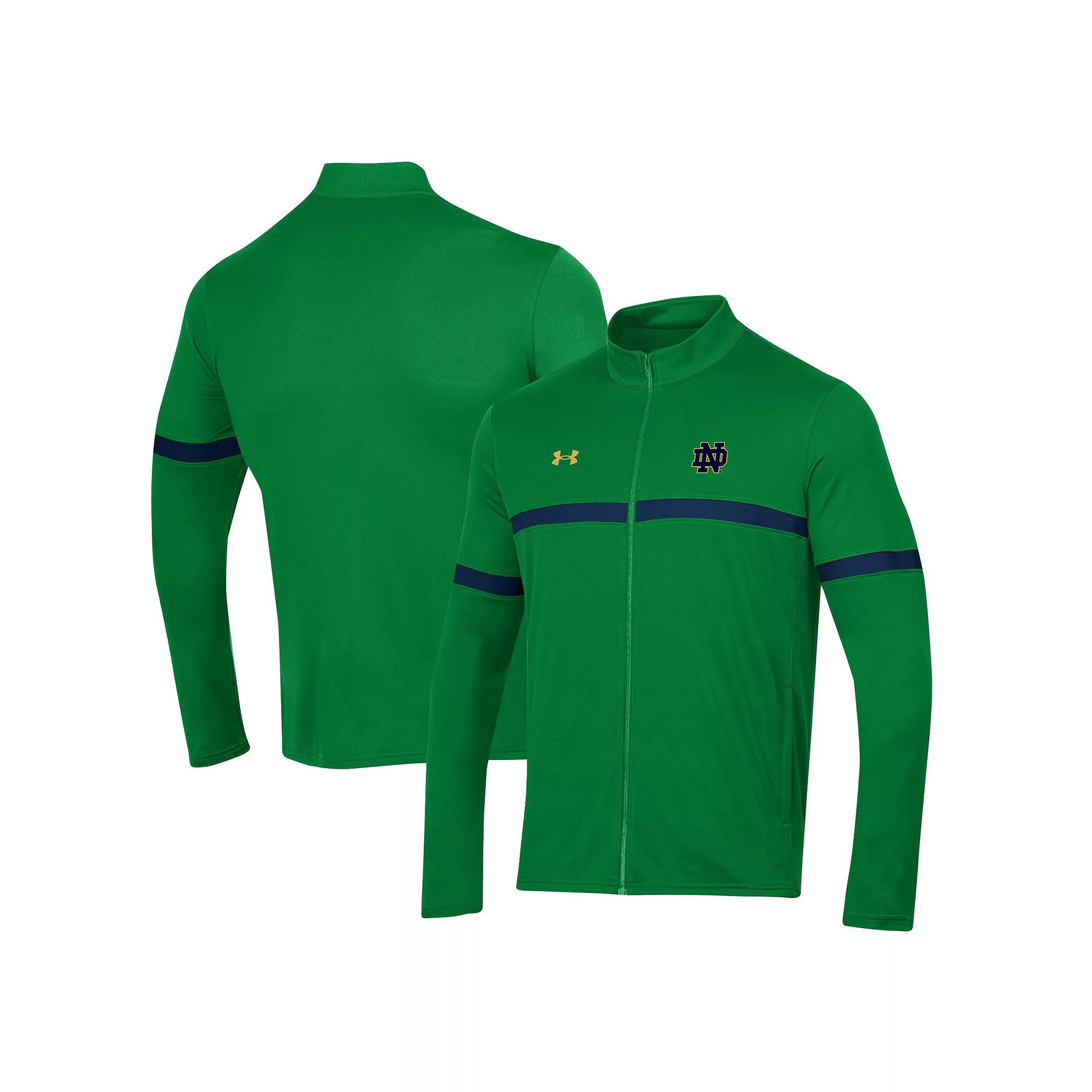 Men's Under Armour Green Notre Dame Fighting Irish 2023 Assist Warm Up Full-Zip Jacket,  Product Image