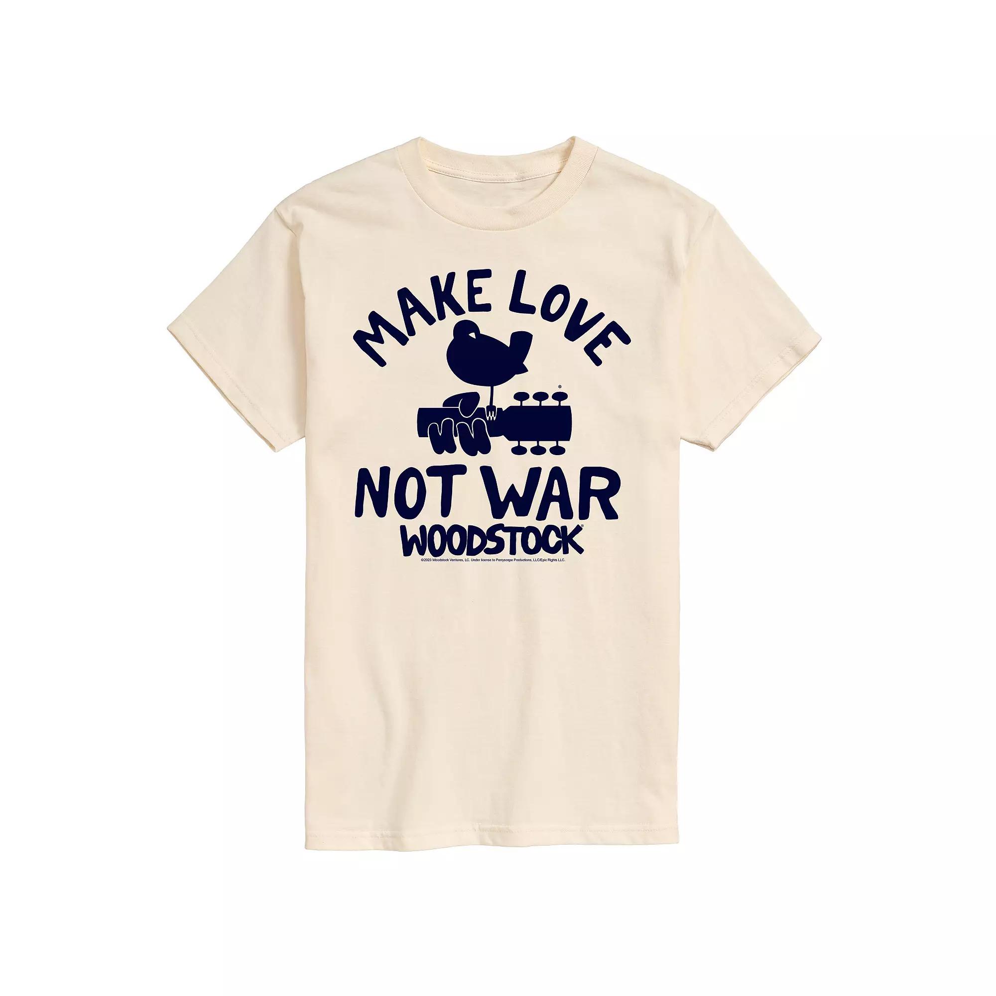 Men's Woodstock Make Love Not War Graphic Tee,  Product Image