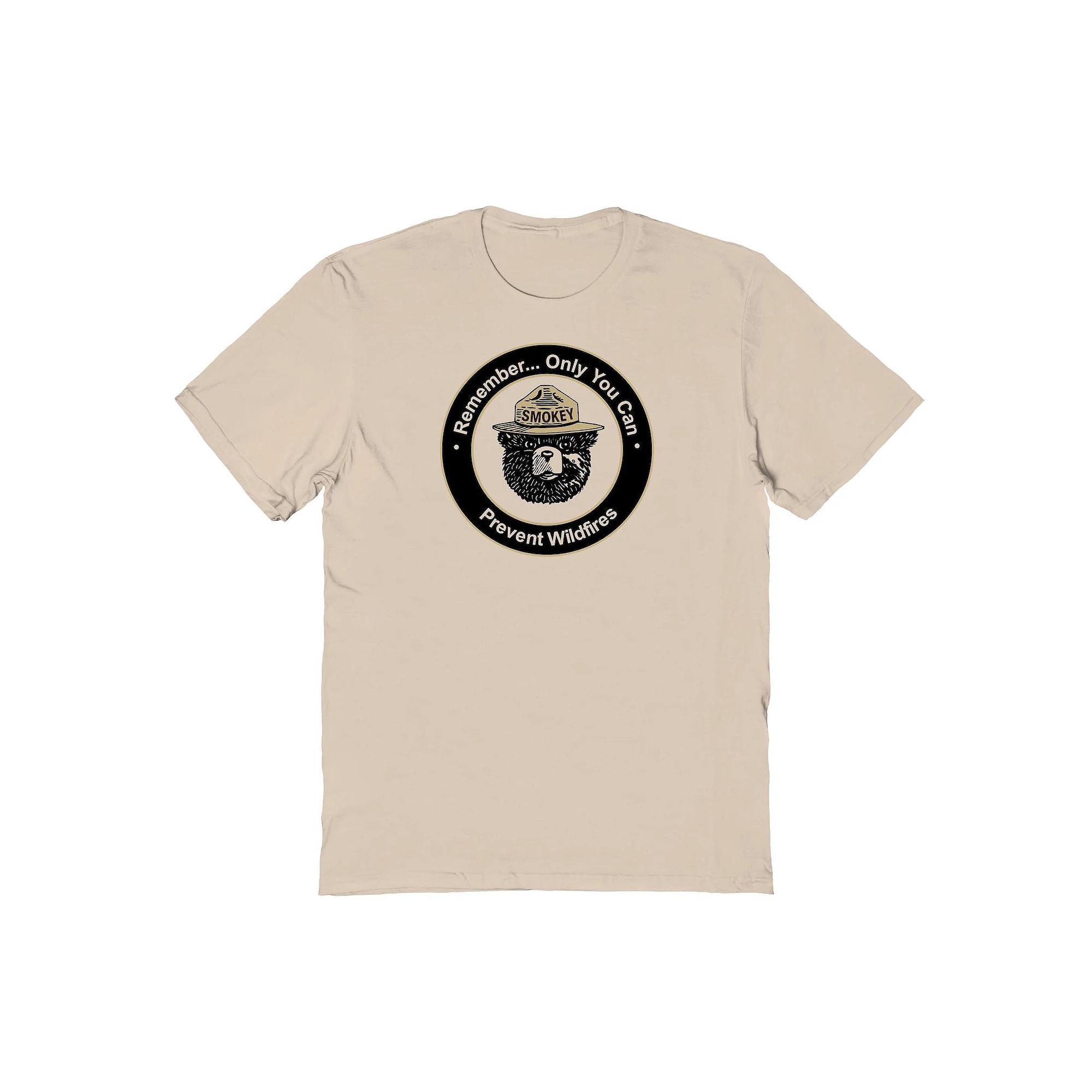 Men's Smokey Bear Wildfires Graphic Tee, Size: Medium, Beige Khaki Product Image