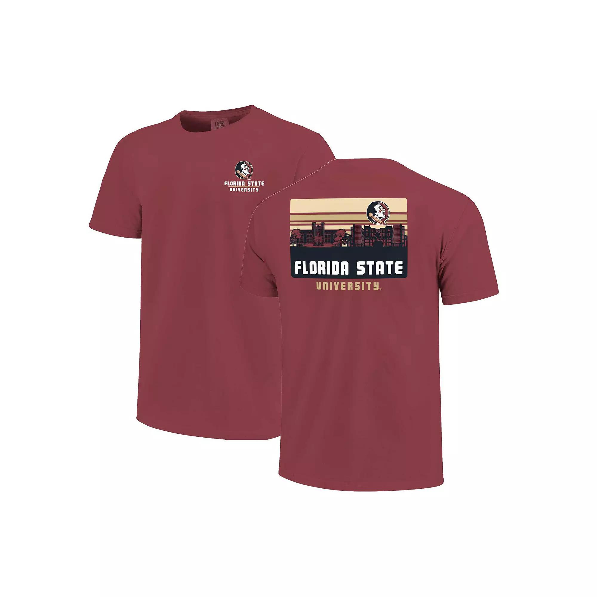 Men's Garnet Florida State Seminoles Striped Campus Skyline T-Shirt,  Product Image