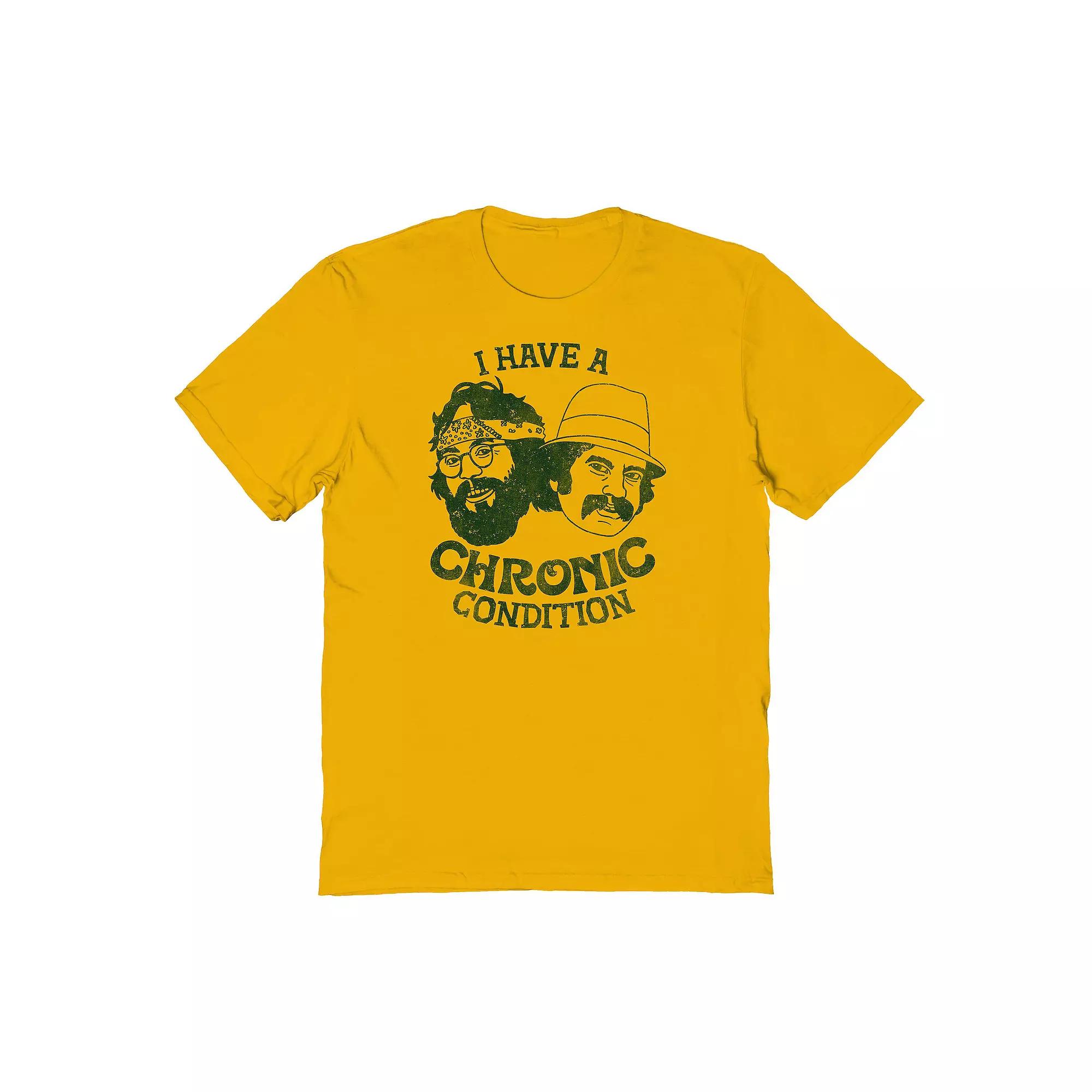 Men's Cheech & Chong Chronic Condition Graphic Tee, Size: Small, Gold Product Image