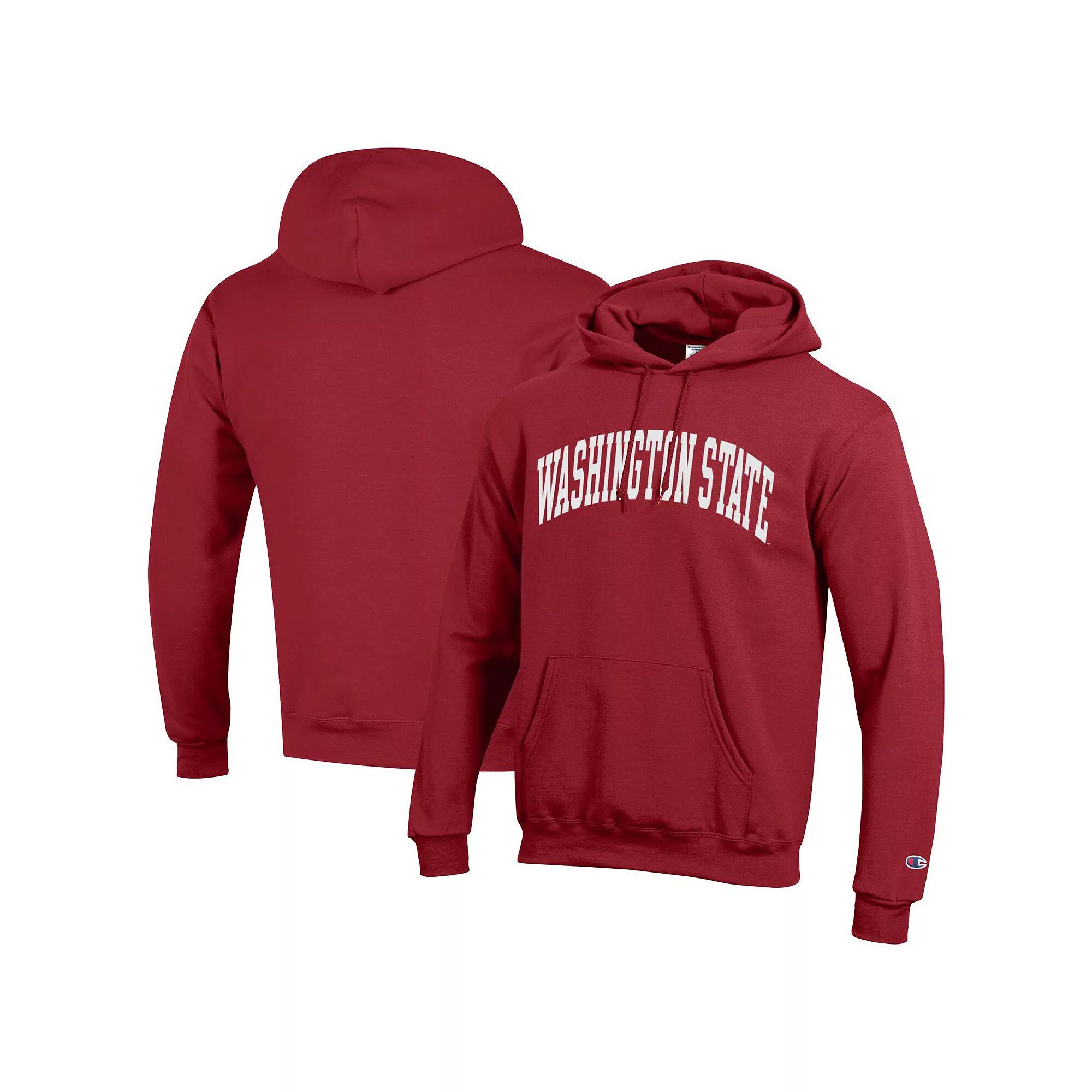 Men's Champion Red Wisconsin Badgers Basic Arch Fleece Pullover Hoodie,  Product Image