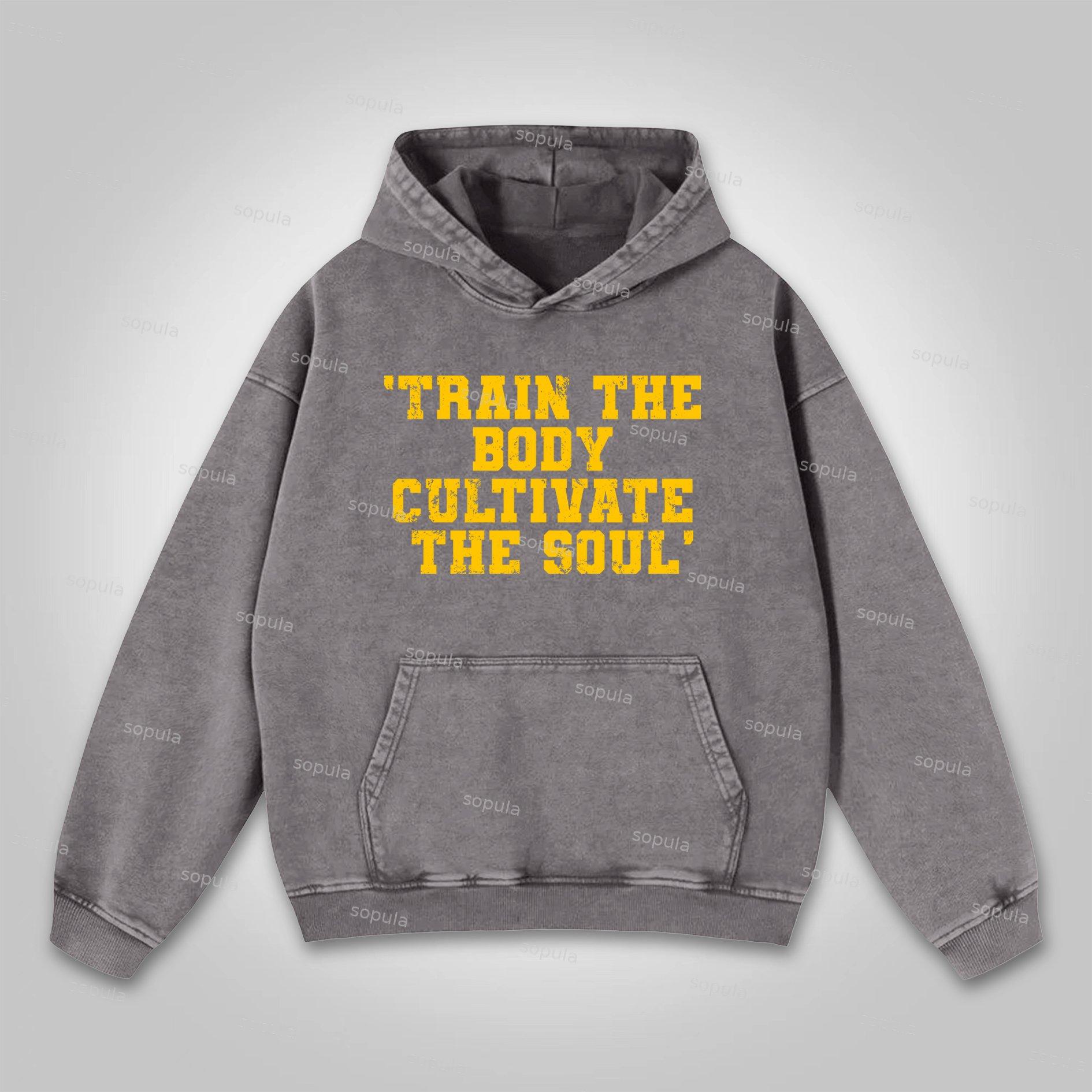 Sopula The Lord Spots Me God Gym Graphic Washed Hoodie Product Image