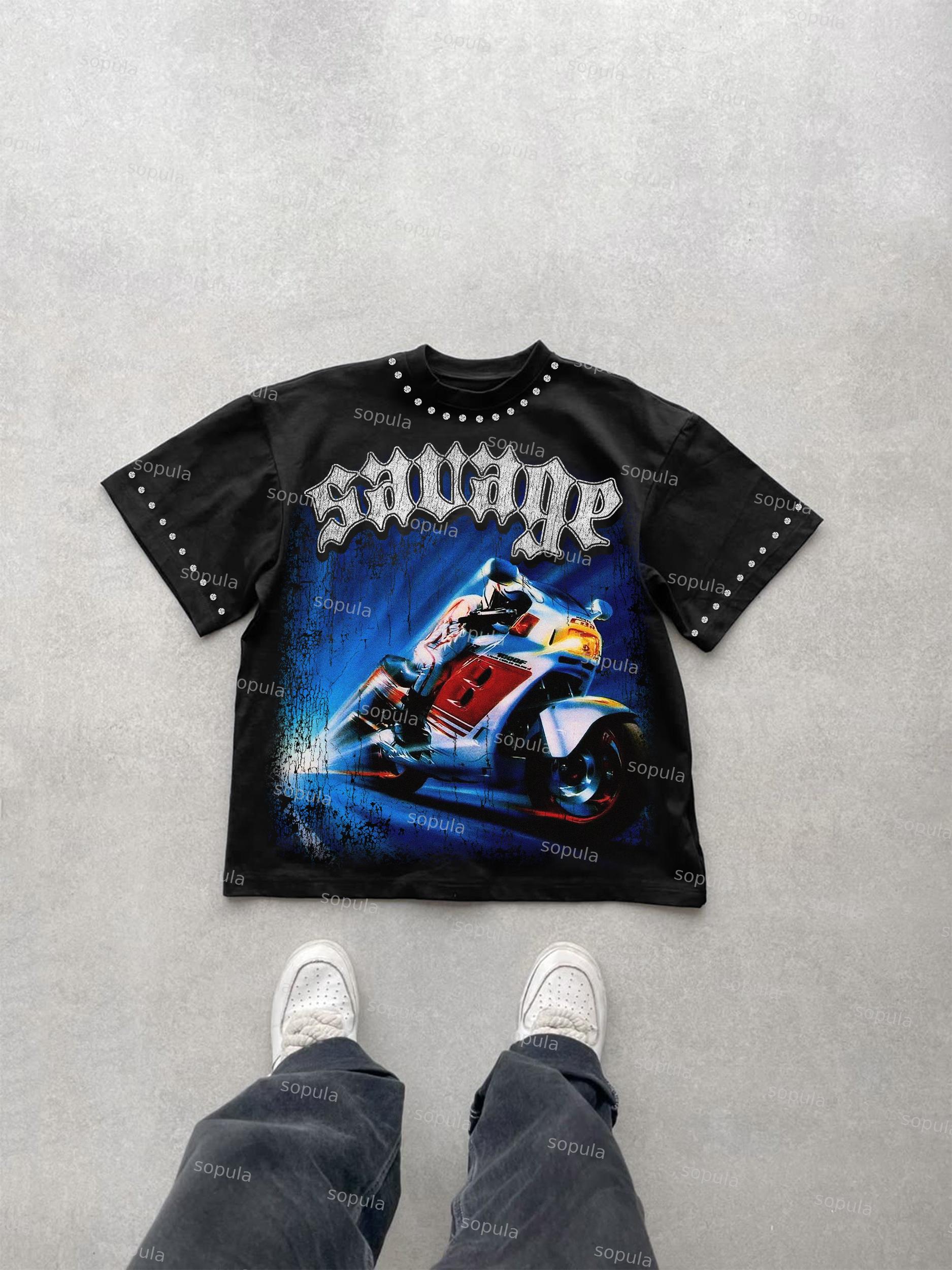 Savage Racing Graphic Cotton T-shirt Product Image