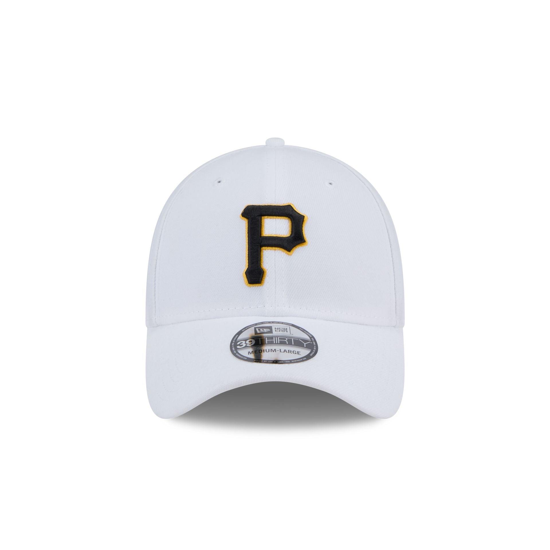 Pittsburgh Pirates Optic White 39THIRTY Stretch Fit Hat Male Product Image