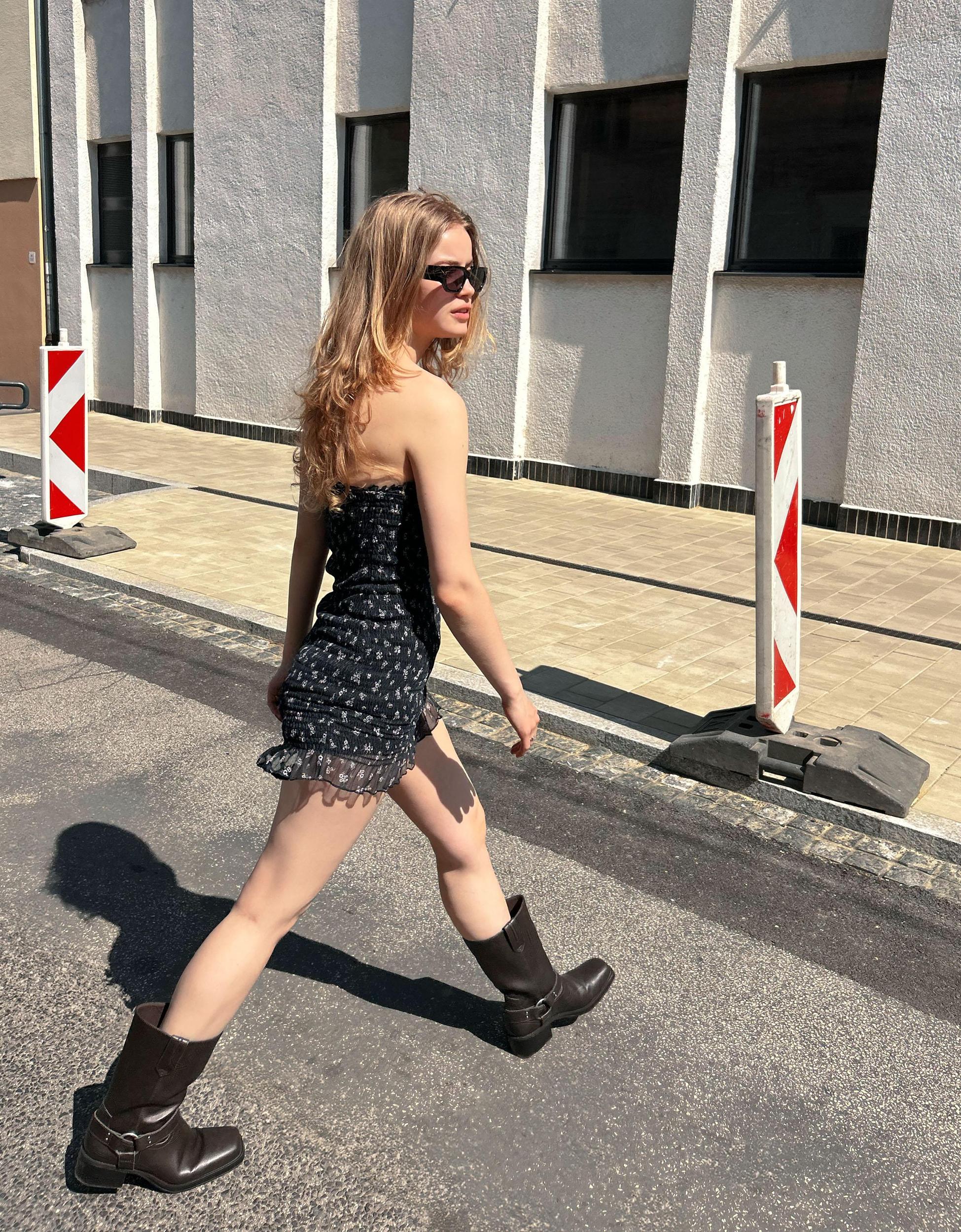 Bandeau print mini dress Product Image