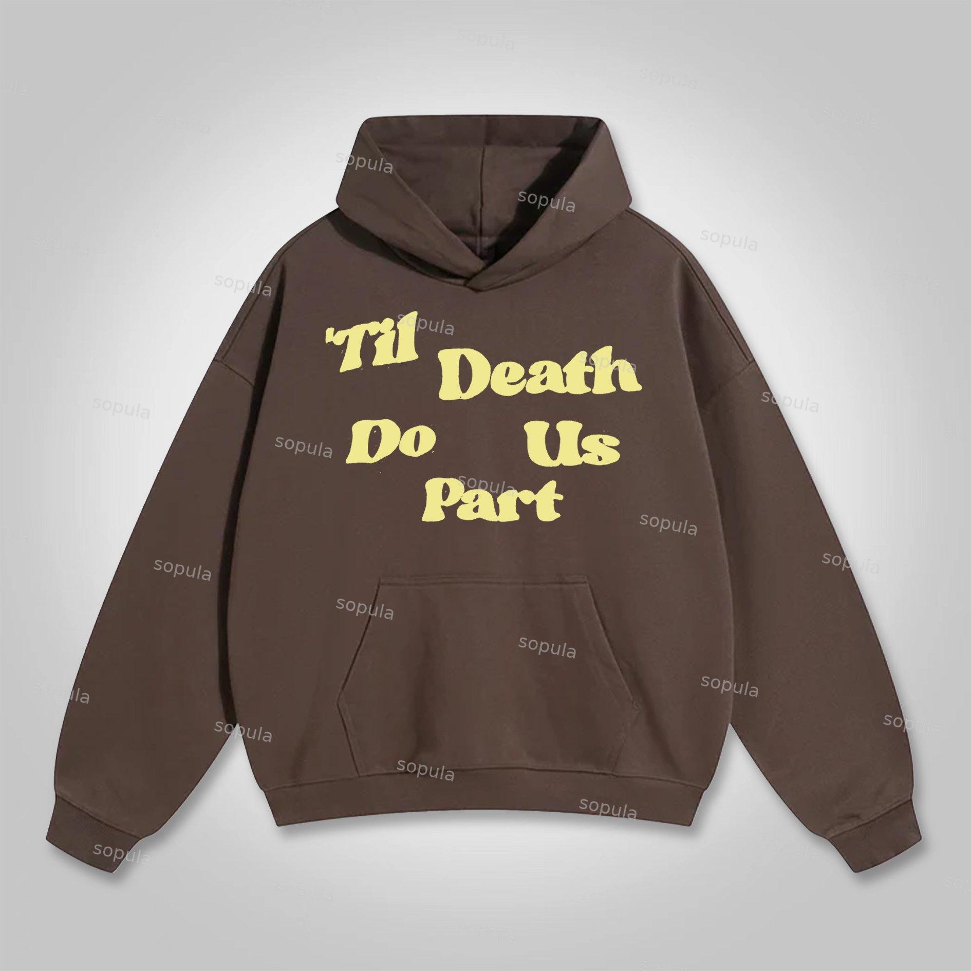 Til Death Do Us Part Graphic Puff Print Hoodie Product Image