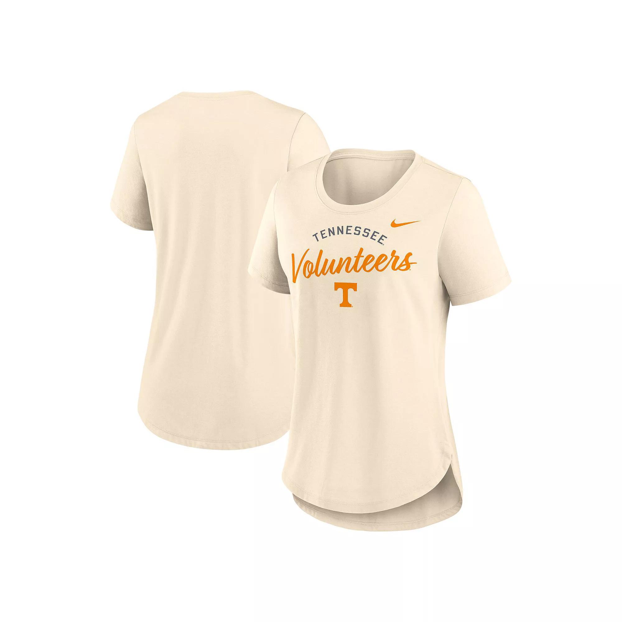 Women's Nike  Tan Tennessee Volunteers Script Logo Tri-Blend T-Shirt, Size: Medium, Team Product Image