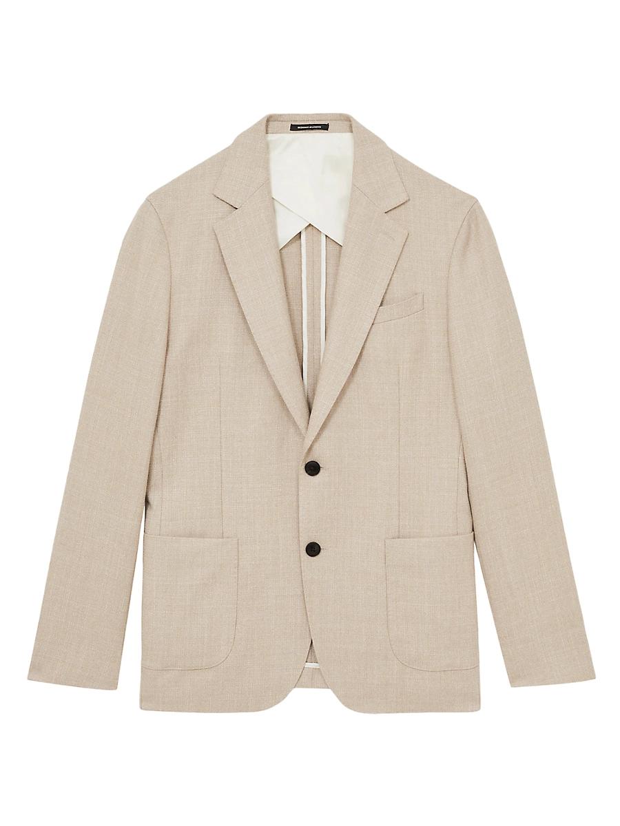 Mens Stack Single-Breasted Textured Blazer Product Image